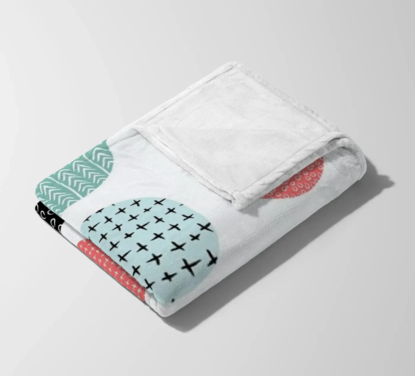 Patterned dots fleece blanket by Maria Kritzas
