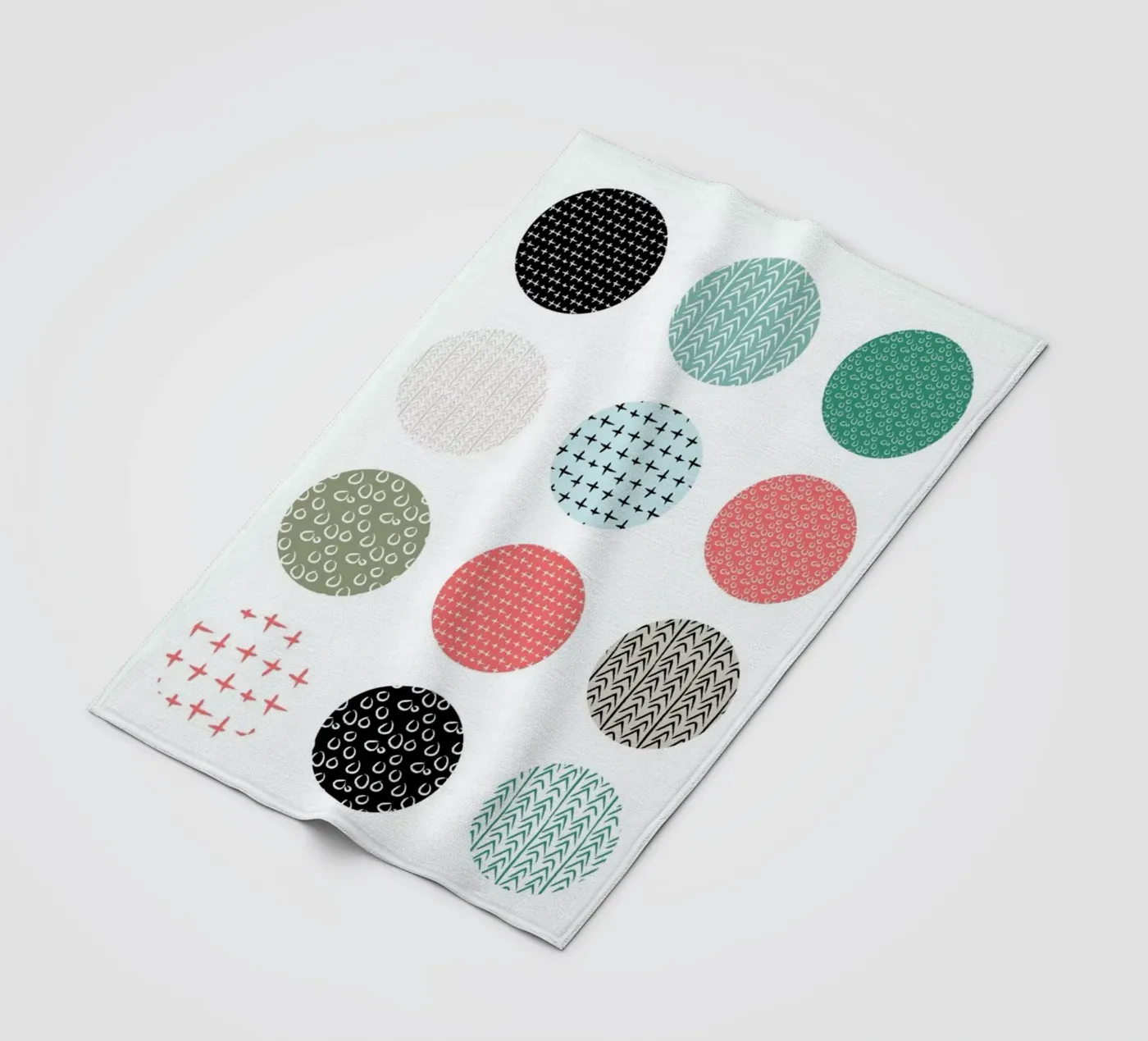 Patterned dots fleece blanket by Maria Kritzas
