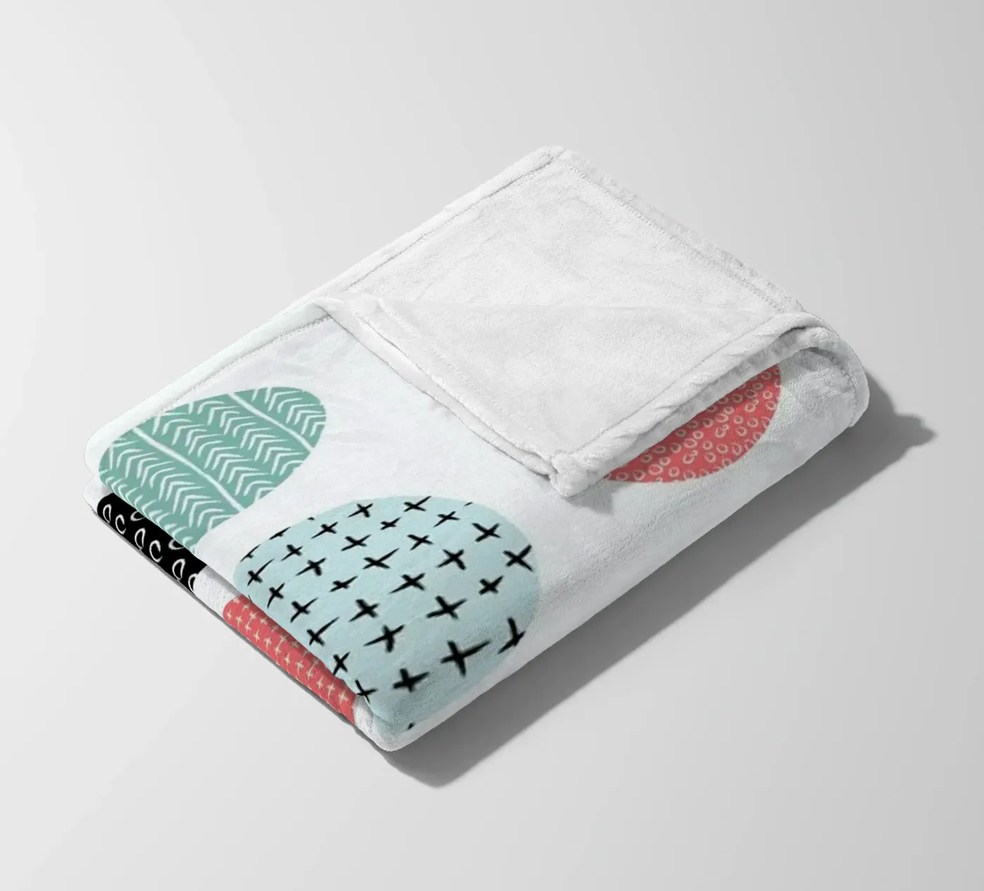 Patterned dots fleece blanket by Maria Kritzas