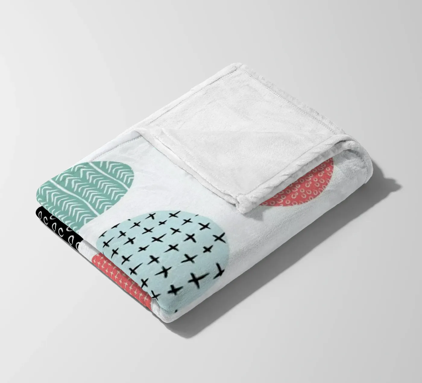 Patterned dots fleece blanket by Maria Kritzas