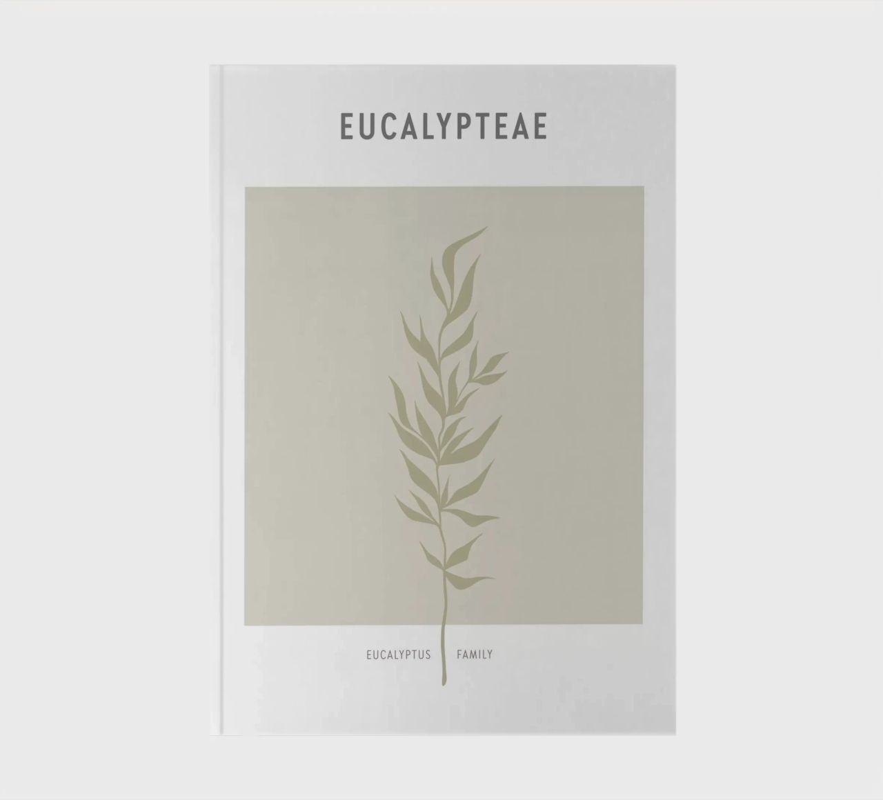 Boho Leaves 2 Eucalypteae notebook by Boho Print Collection