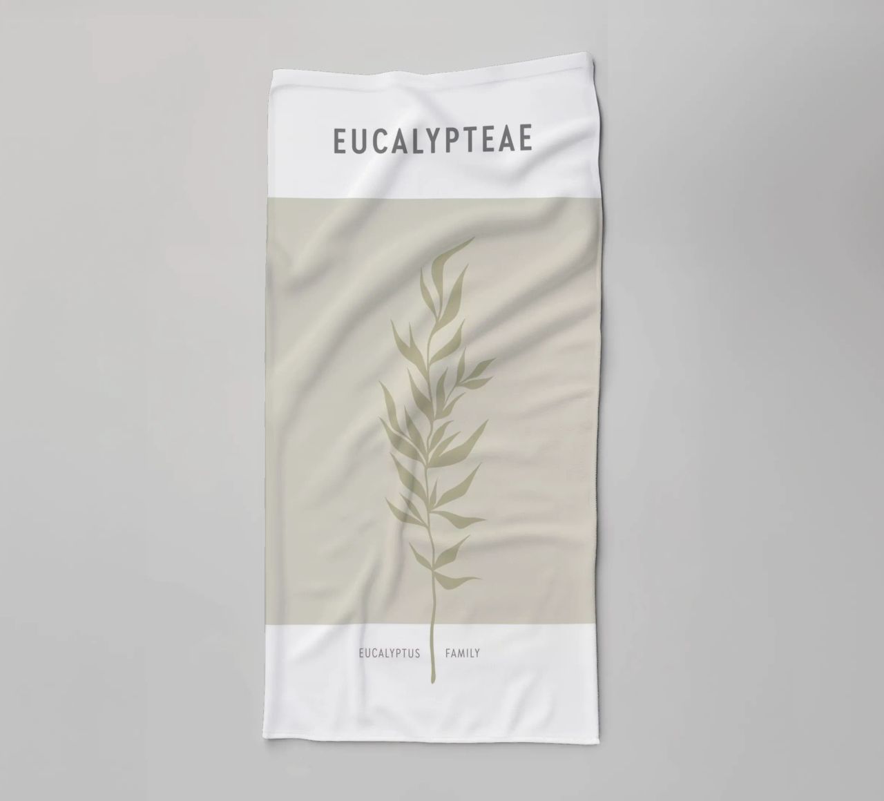 Boho Leaves 2 Eucalypteae towel by Boho Print Collection