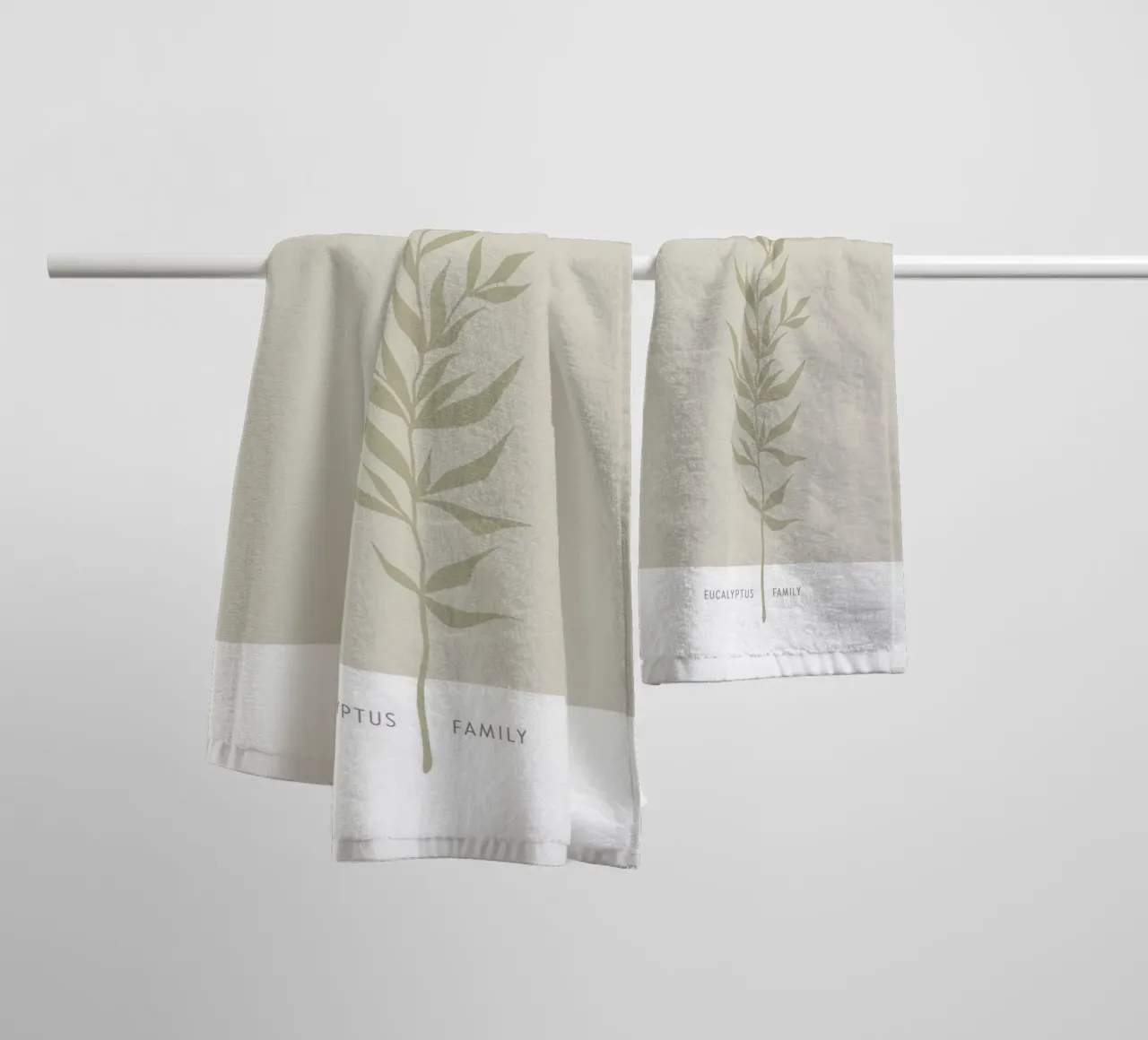 Boho Leaves 2 Eucalypteae asciugamano da bagno da Boho Print Collection