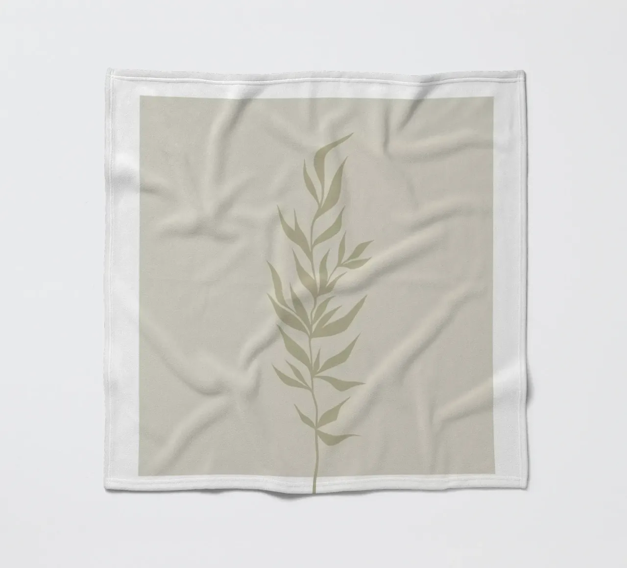 Boho Leaves 2 Eucalypteae coperta in pile da Boho Print Collection