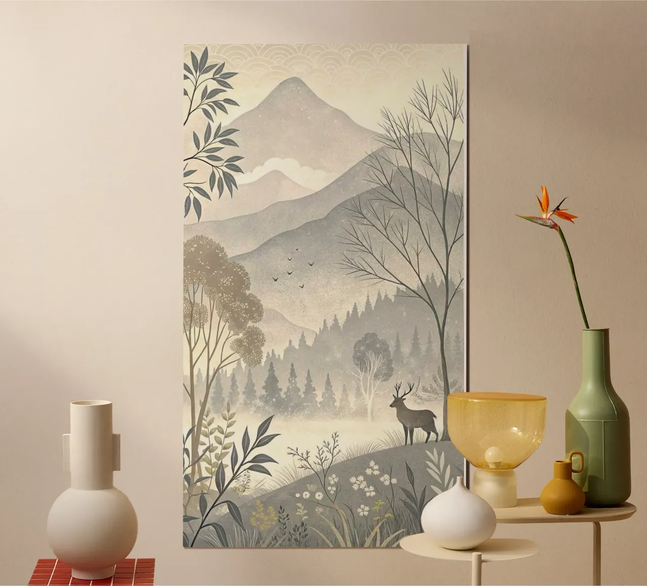 in forest animal and tree poster da huminity