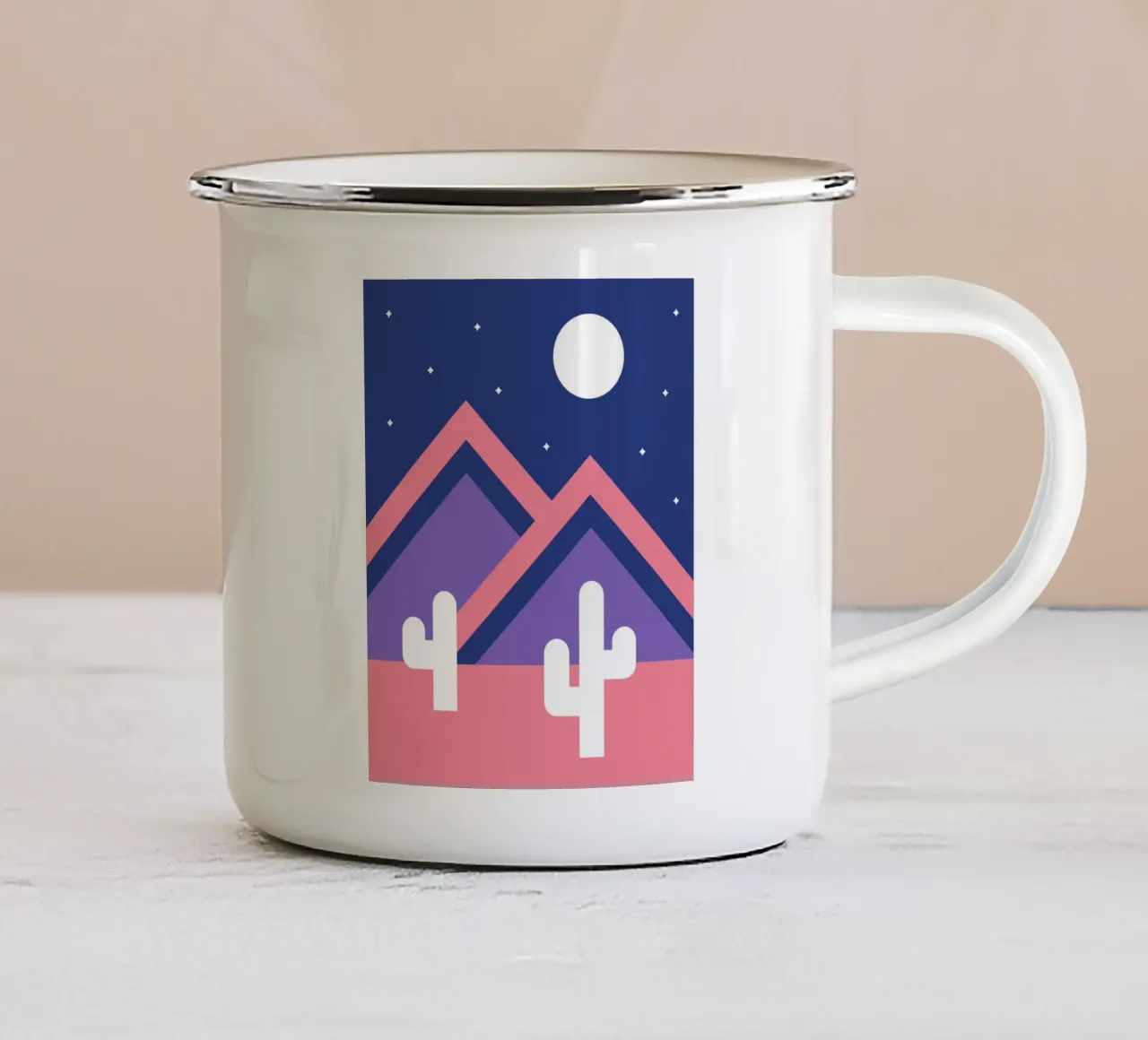 Notte nel deserto tazza in smalto da Schuhmann Design