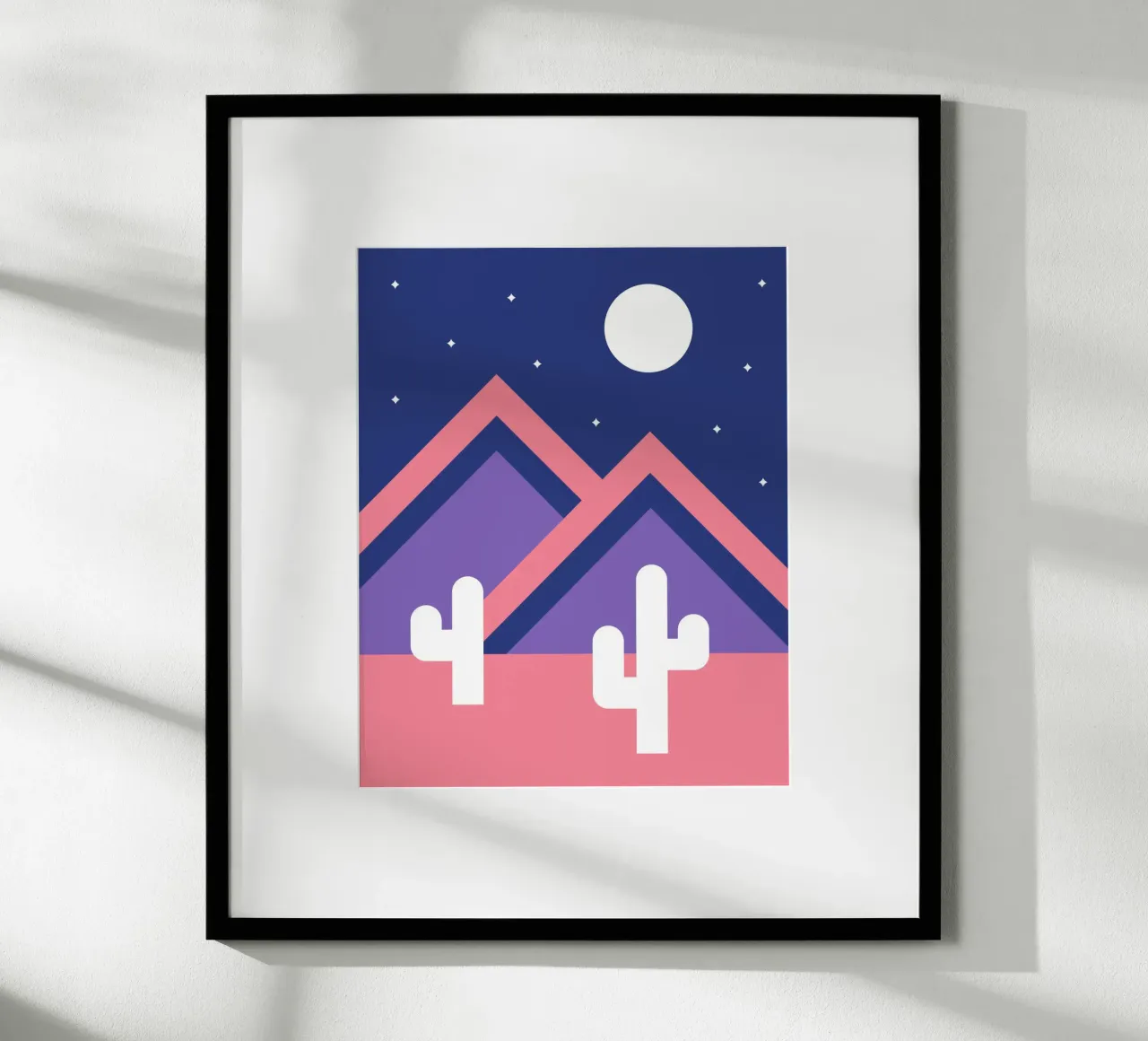 Notte nel deserto poster con telaio in alluminio da Schuhmann Design