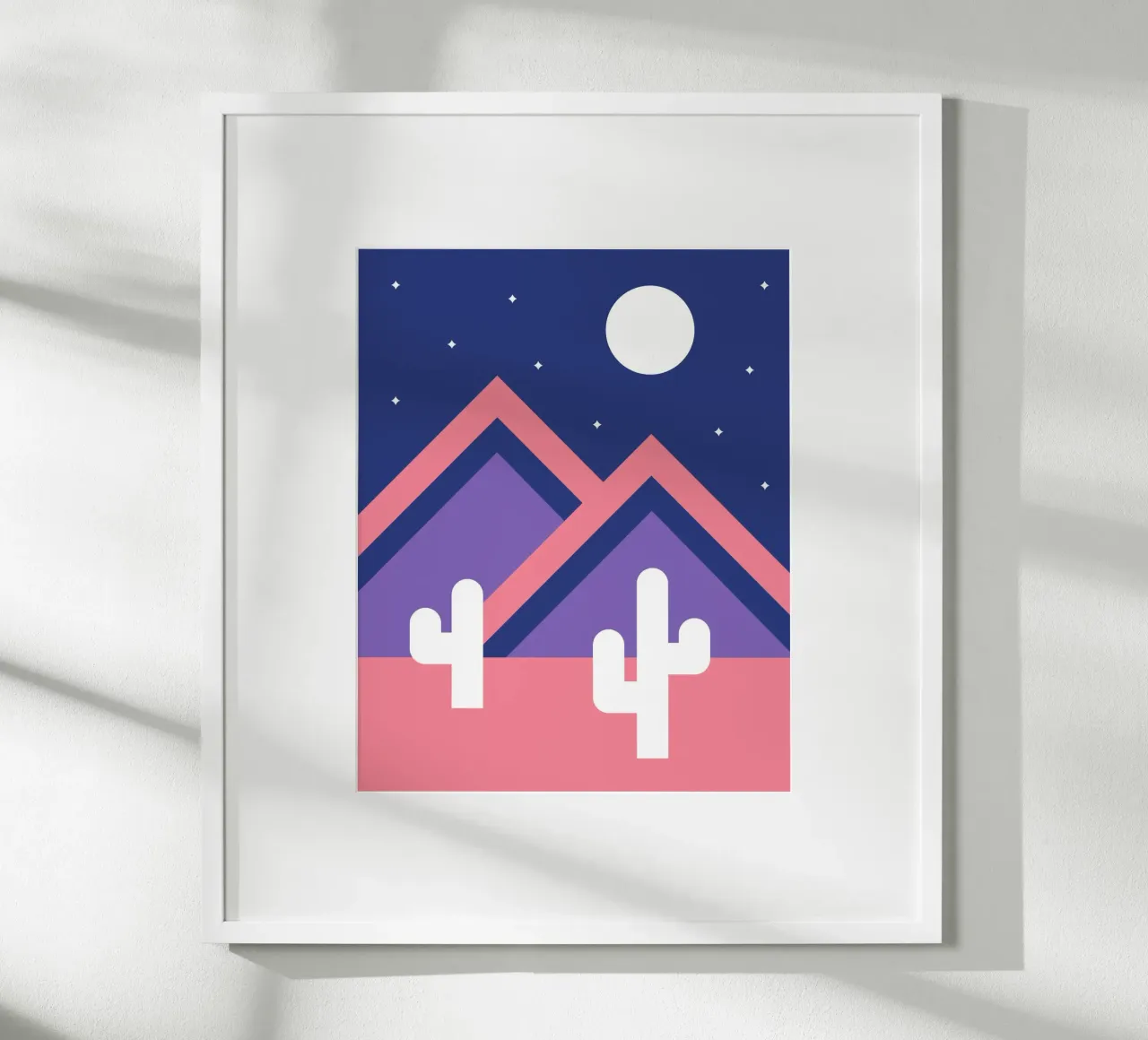Notte nel deserto poster con telaio in alluminio da Schuhmann Design