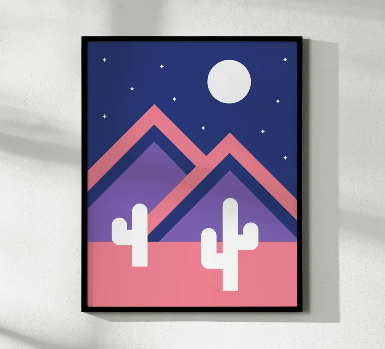 Notte nel deserto poster con telaio in alluminio da Schuhmann Design