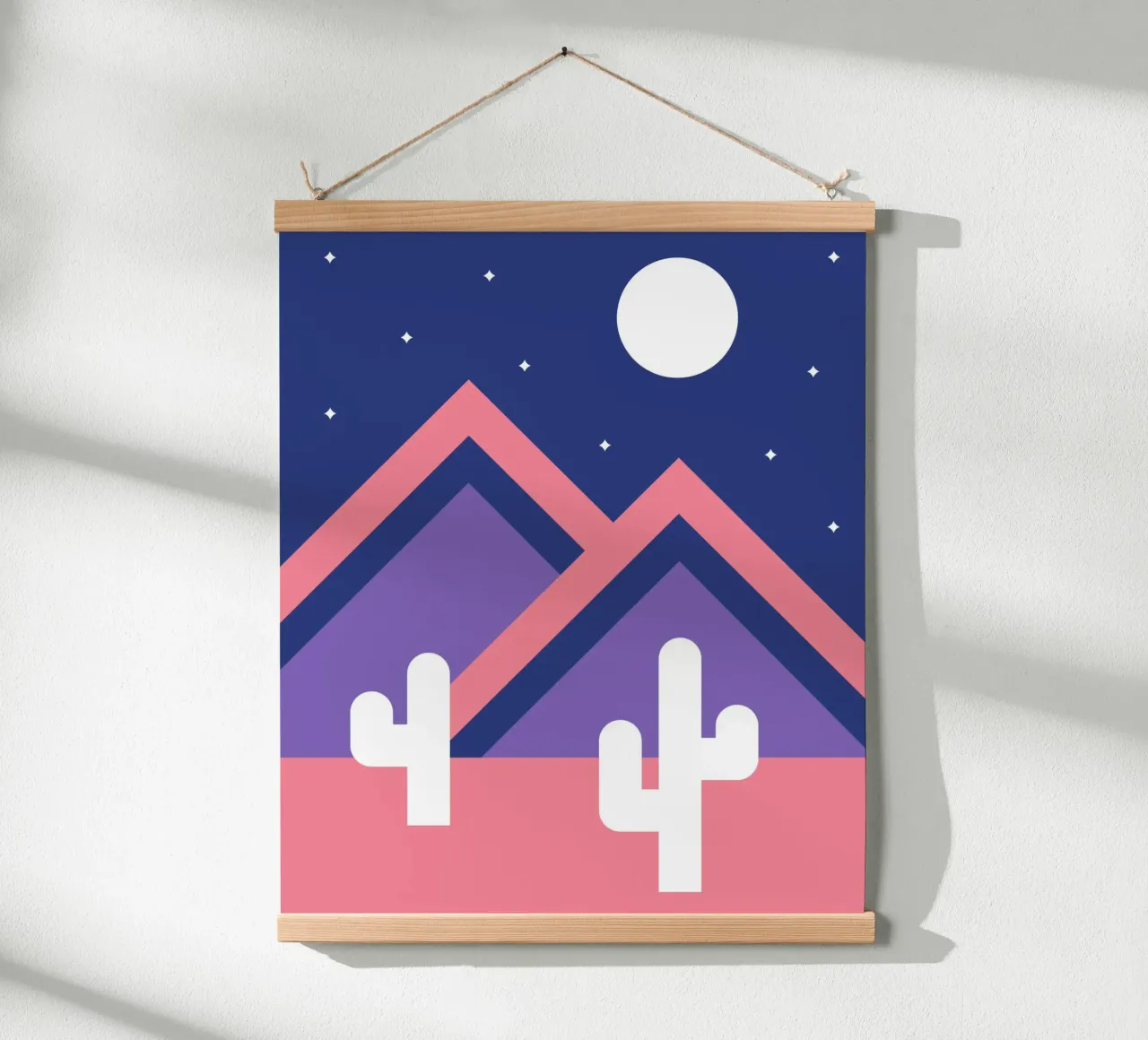 Notte nel deserto poster con telaio in alluminio da Schuhmann Design