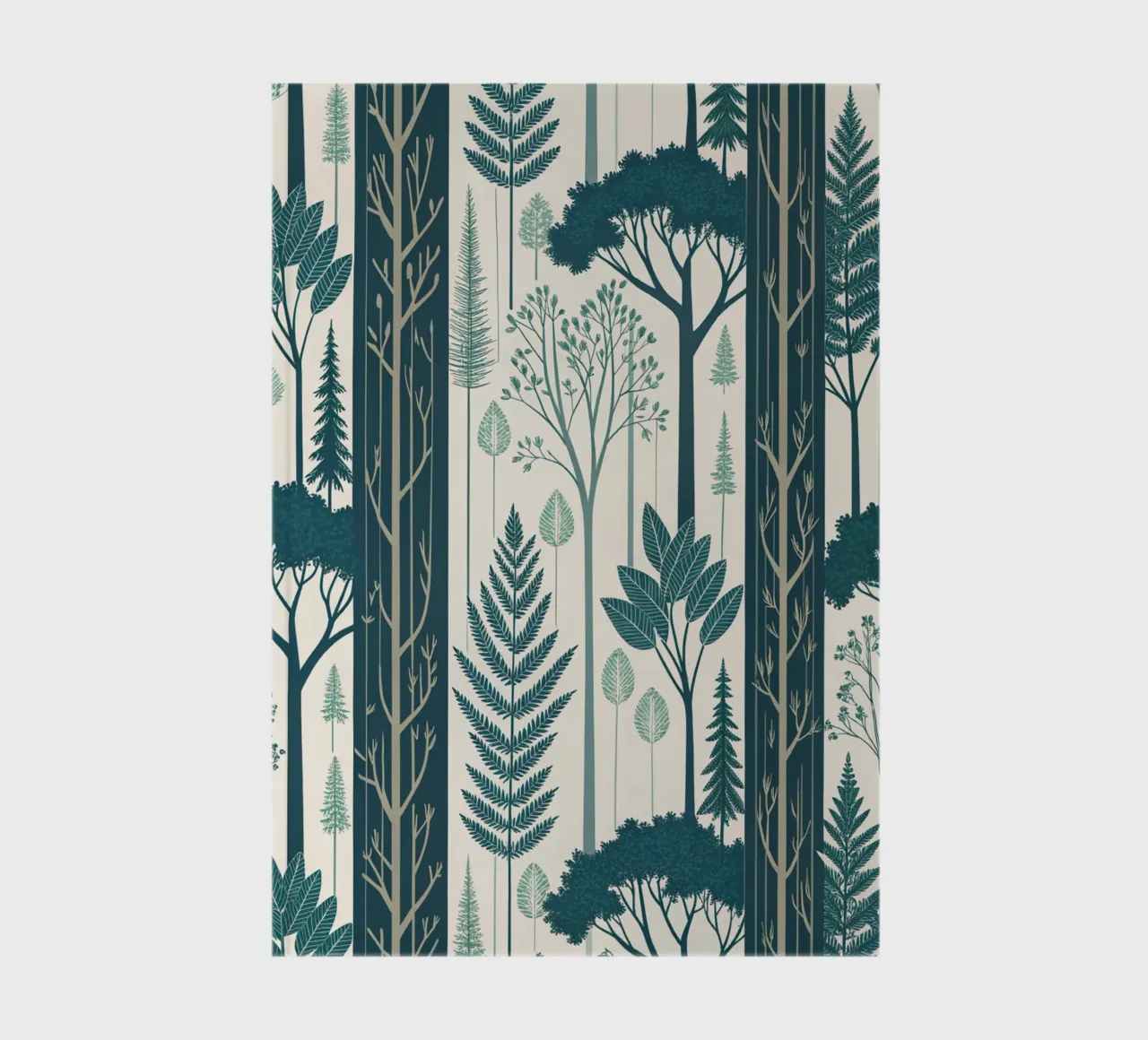 Scandinavian-Inspired Nature Art Print with Ferns notebook by Artistic-shop