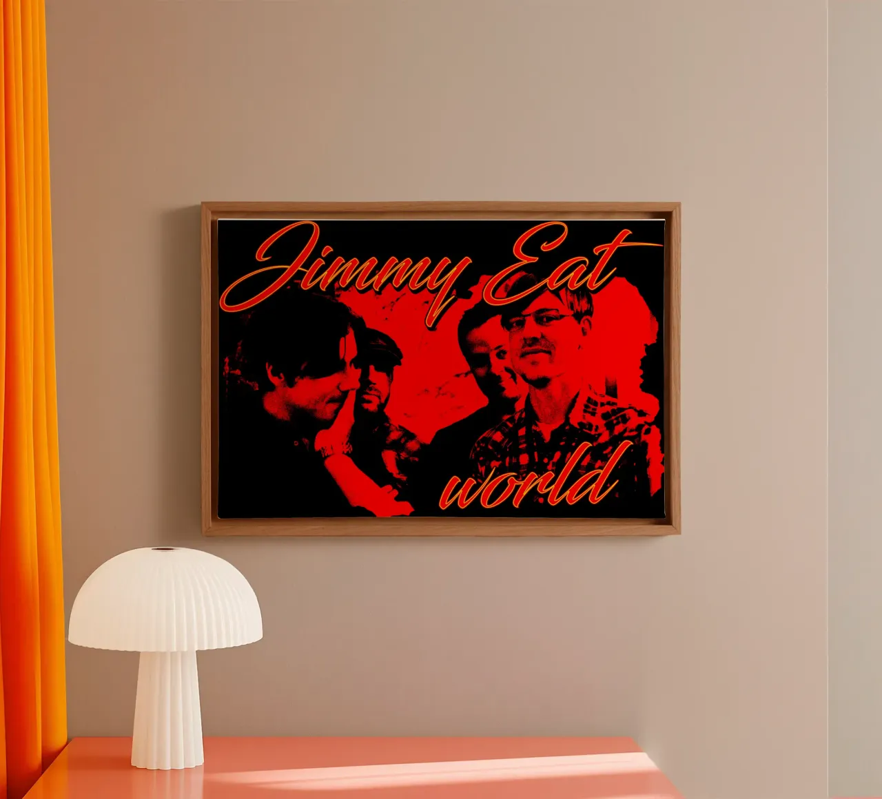grunge stijl Jimmy eat world canvas met Baklijst van igoshdesigns