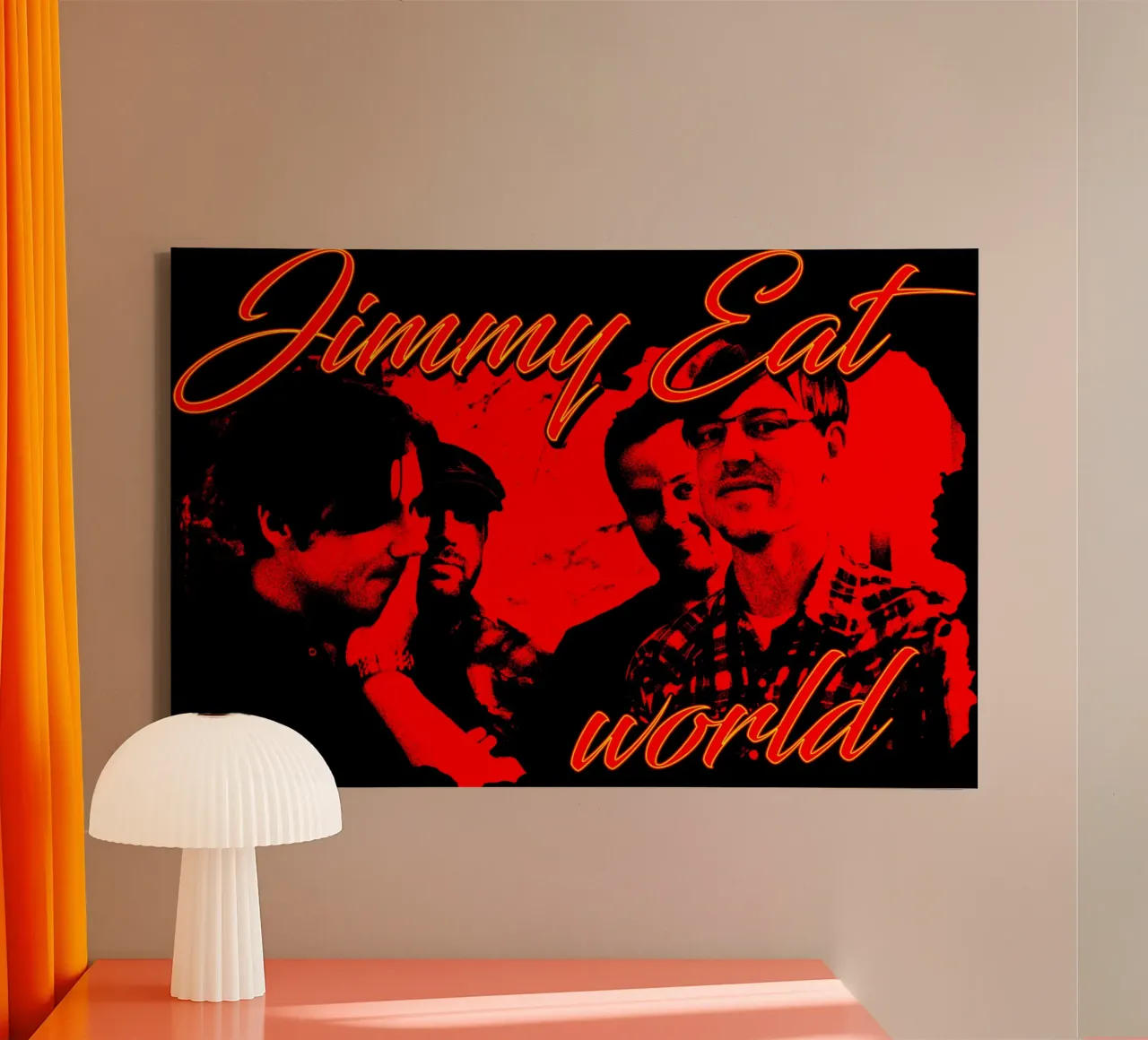 grunge stijl Jimmy eat world canvas met Baklijst van igoshdesigns