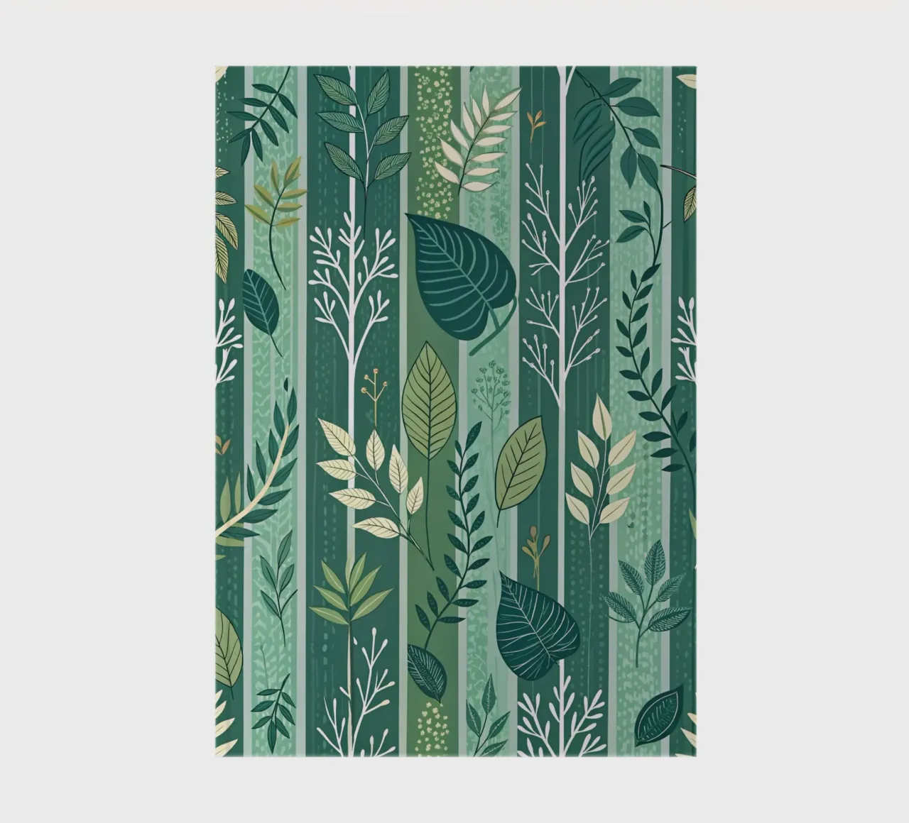 Elegance in Emerald: A Verdant Garden of Leafy Patterns notebook by Artistic-shop