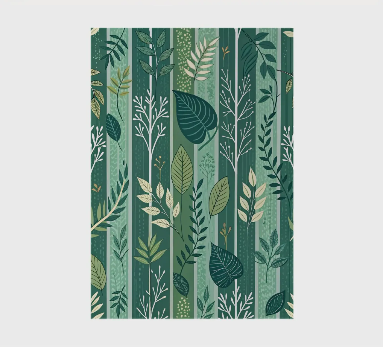 Elegance in Emerald: A Verdant Garden of Leafy Patterns notebook by Artistic-shop