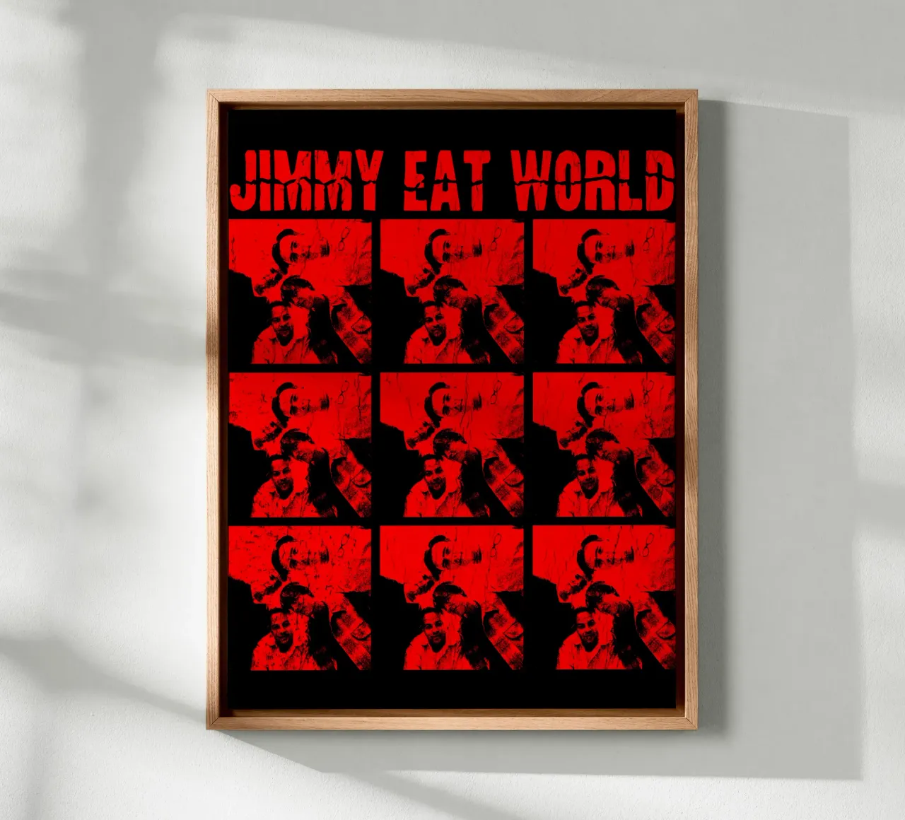 Rock Jimmy eet wereld canvas met Baklijst van igoshdesigns