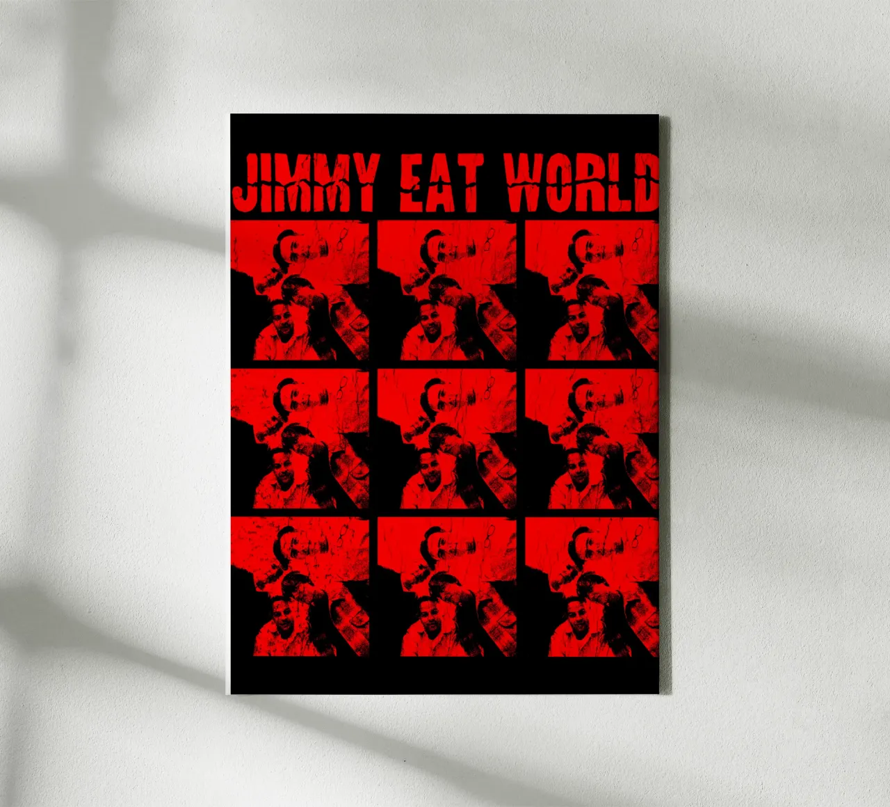 Rock Jimmy eet wereld canvas met Baklijst van igoshdesigns