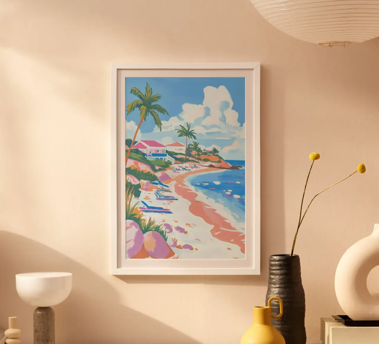 landscape curve beach poster da firmana