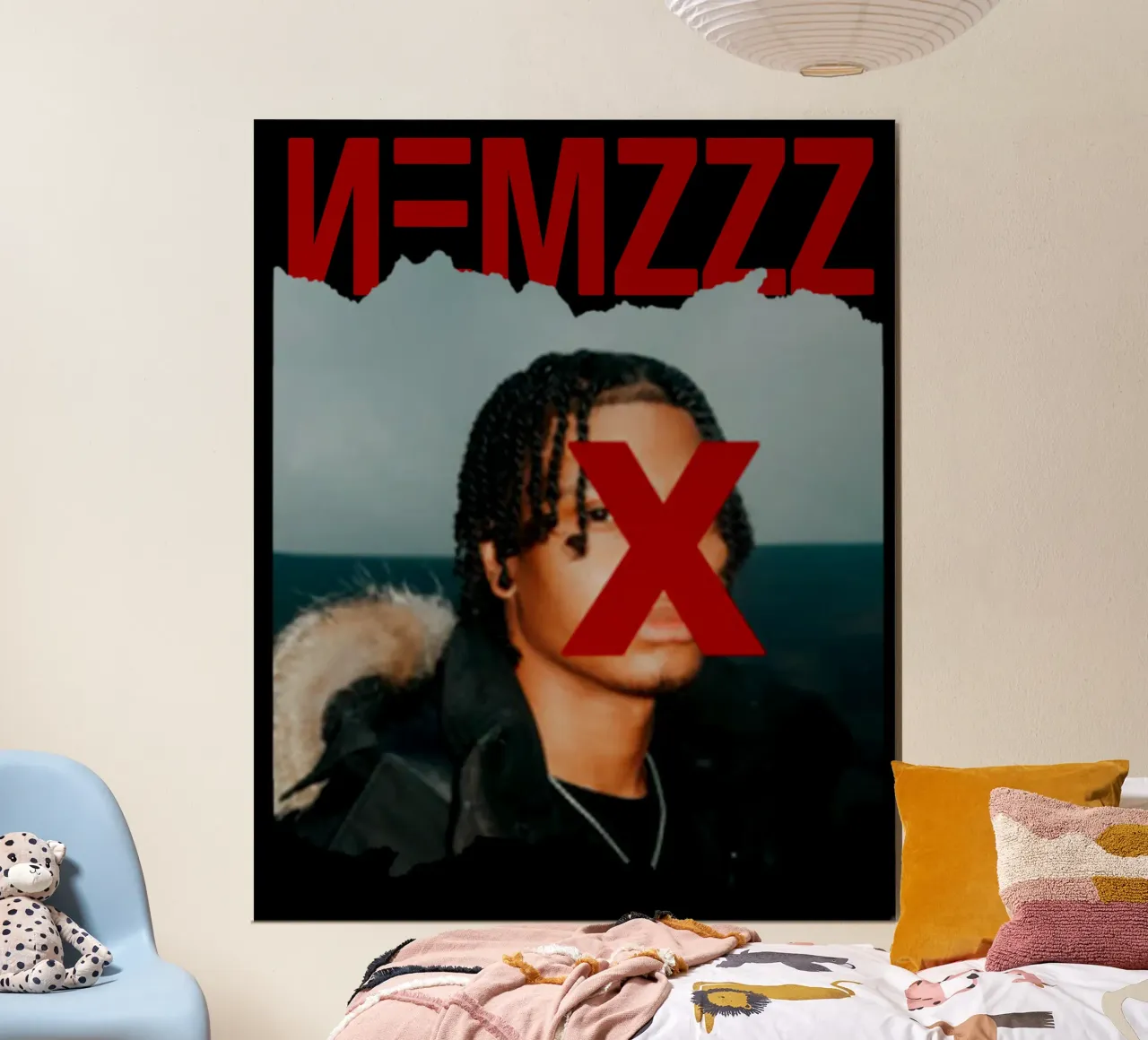 Maglietta Nemzzz - Crack Style Classic poster con telaio in legno da altoquerecords_ve
