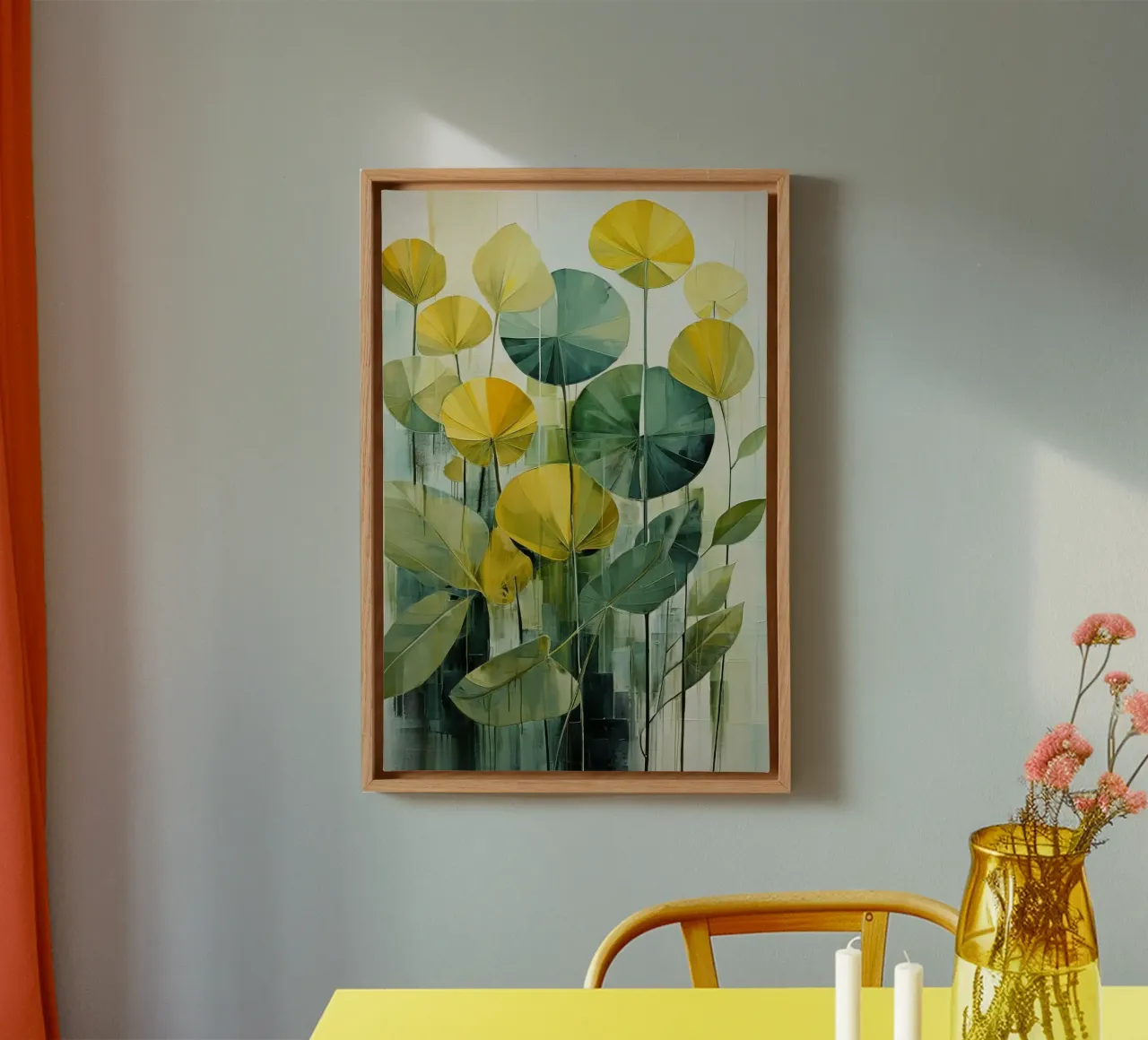 scape palm tela con Cornice a cassetta da sunity