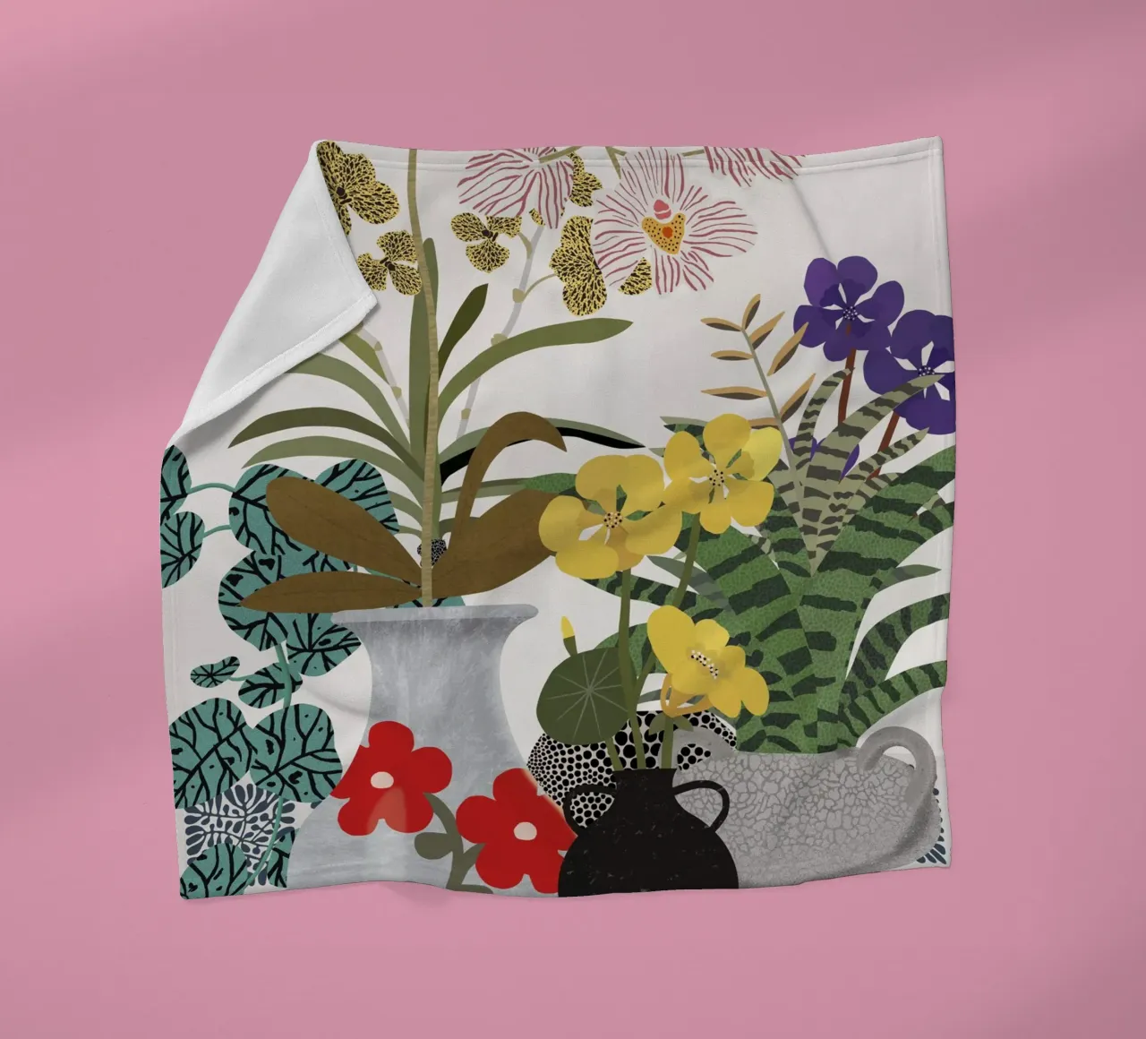 Fiori esotici coperta in pile da Asha Designs