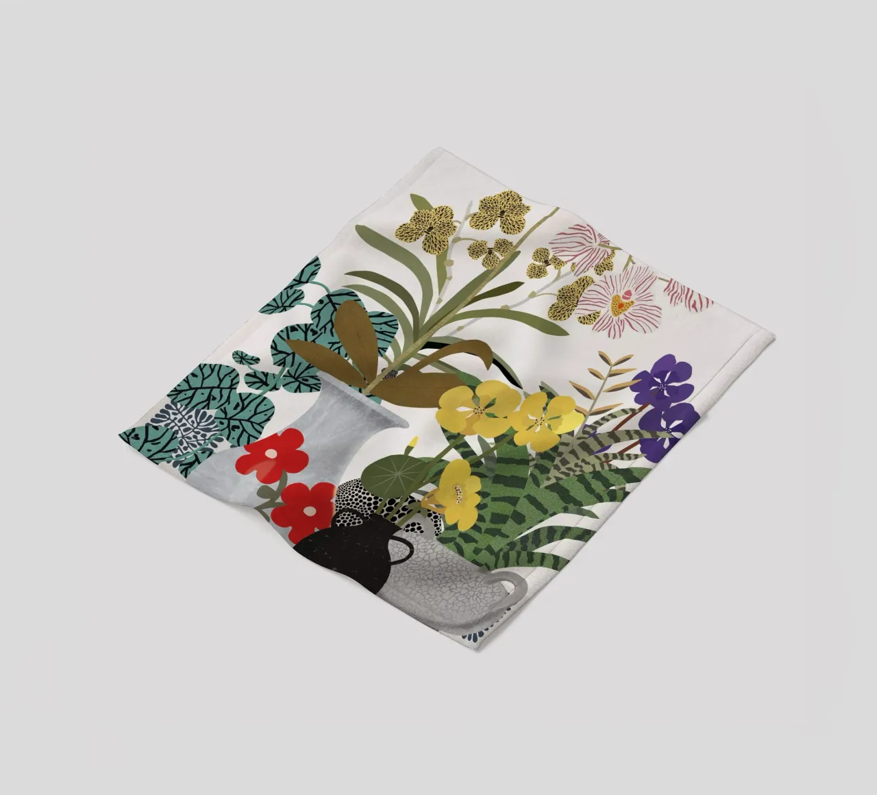 Fiori esotici coperta in pile da Asha Designs