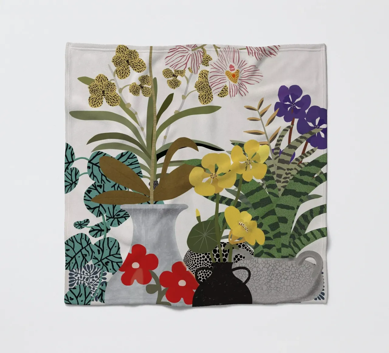 Fiori esotici coperta in pile da Asha Designs
