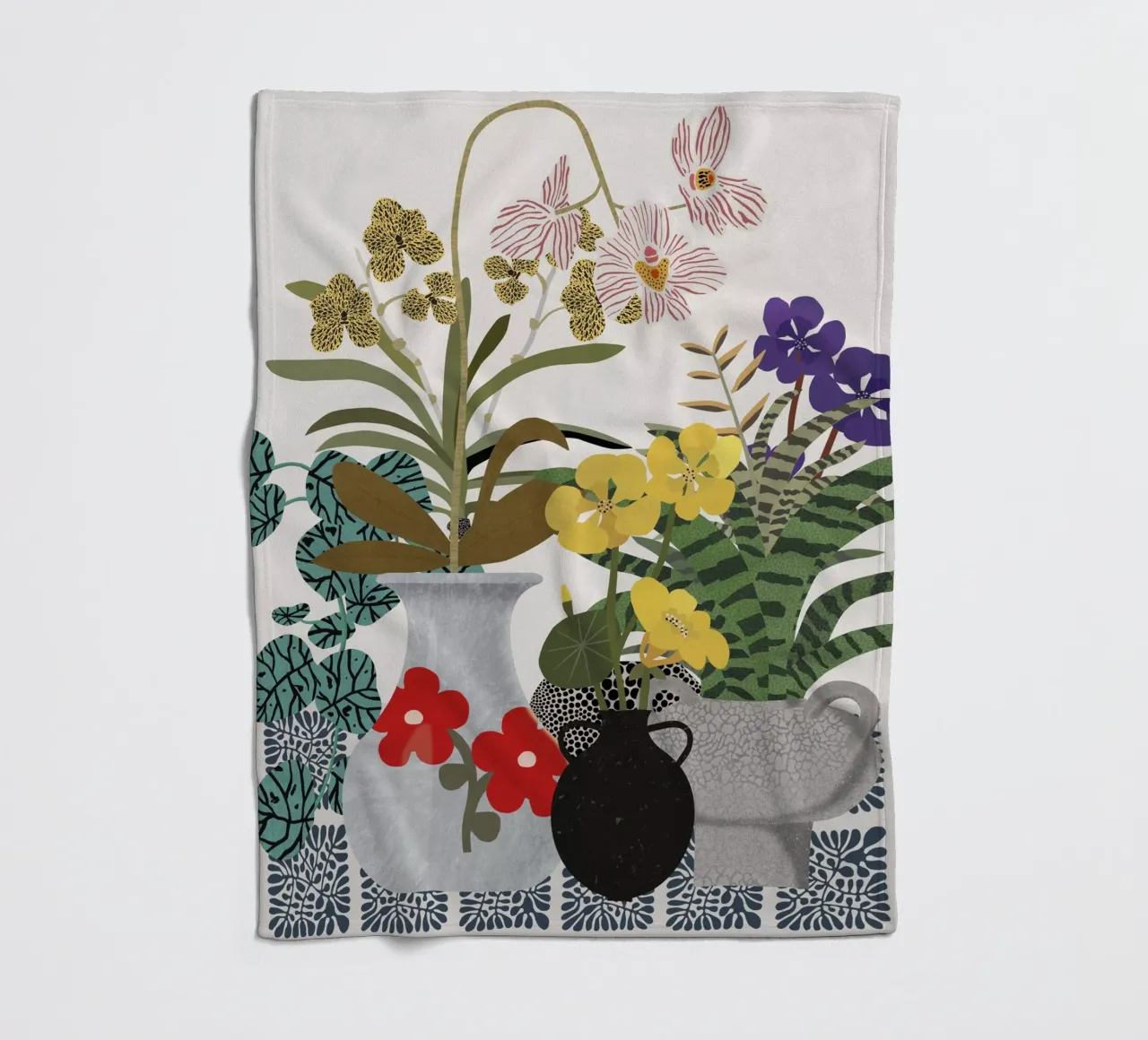 Fiori esotici coperta in pile da Asha Designs