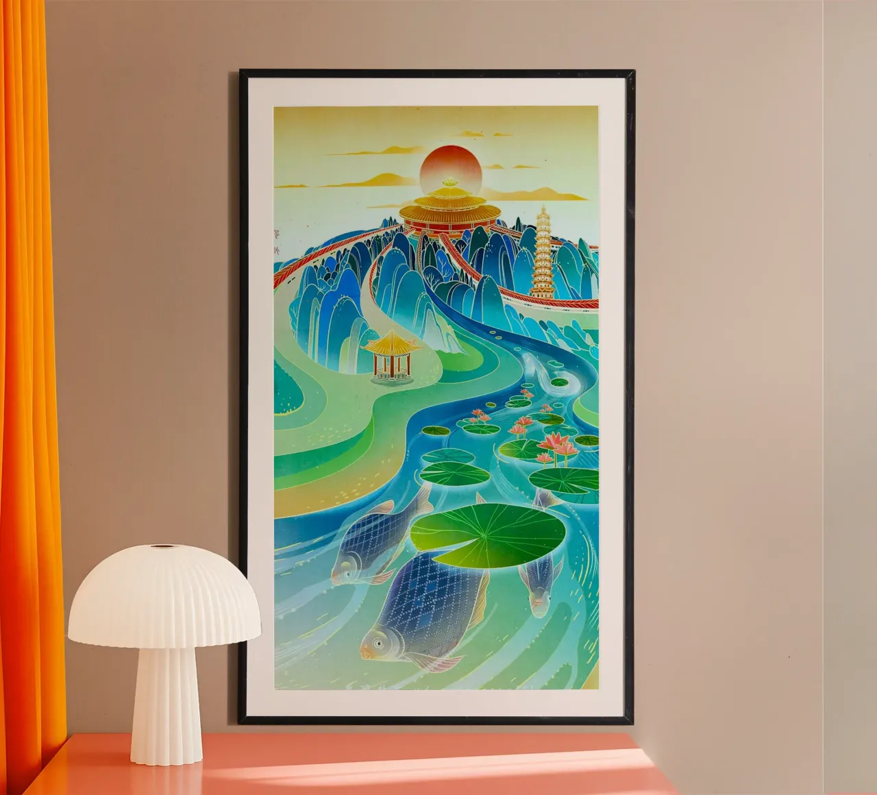 curve line to temple poster da sunity