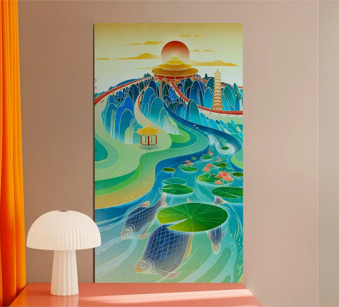curve line to temple poster da sunity