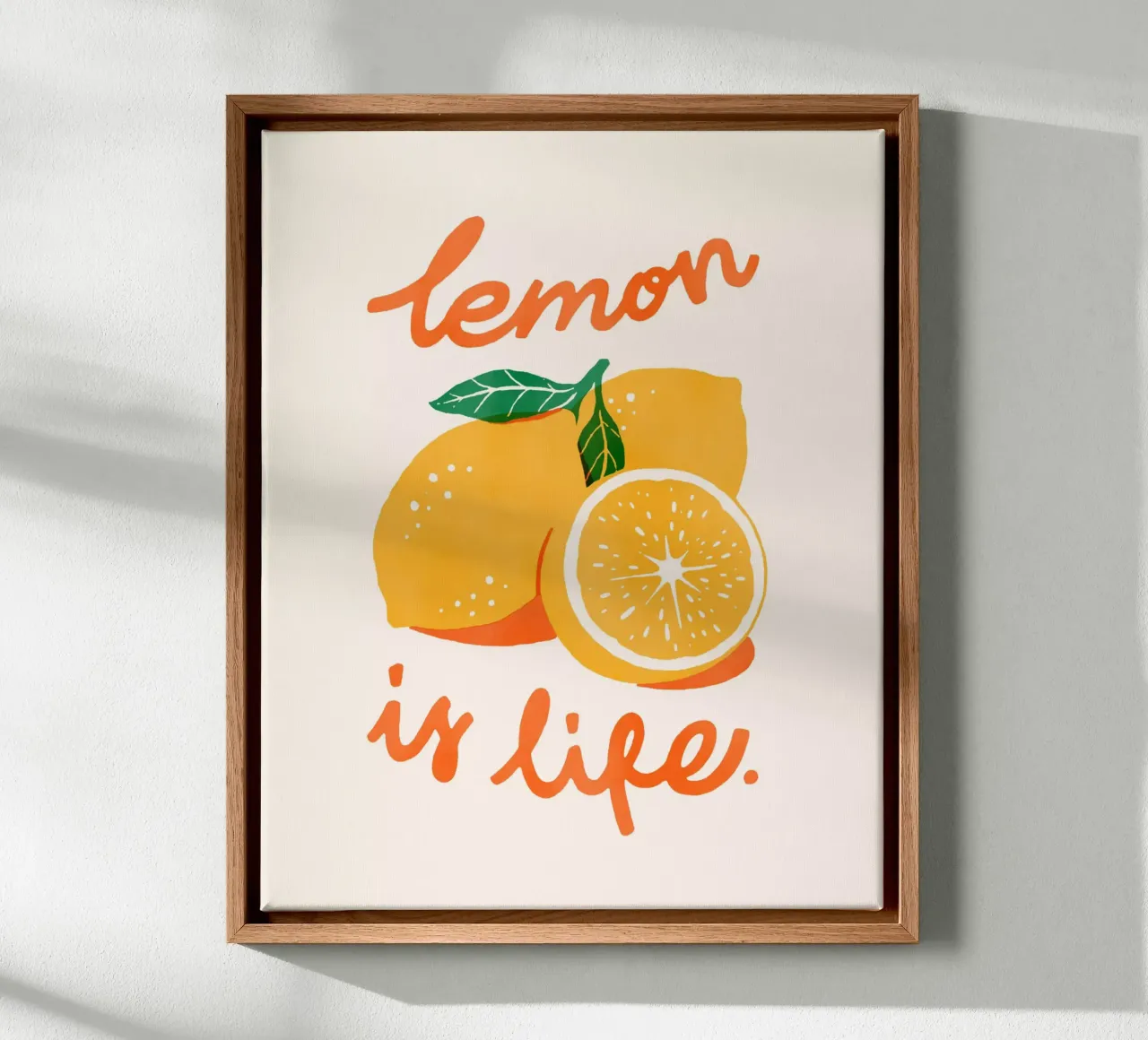 Lemon is Life tela con Cornice a cassetta da illusthera