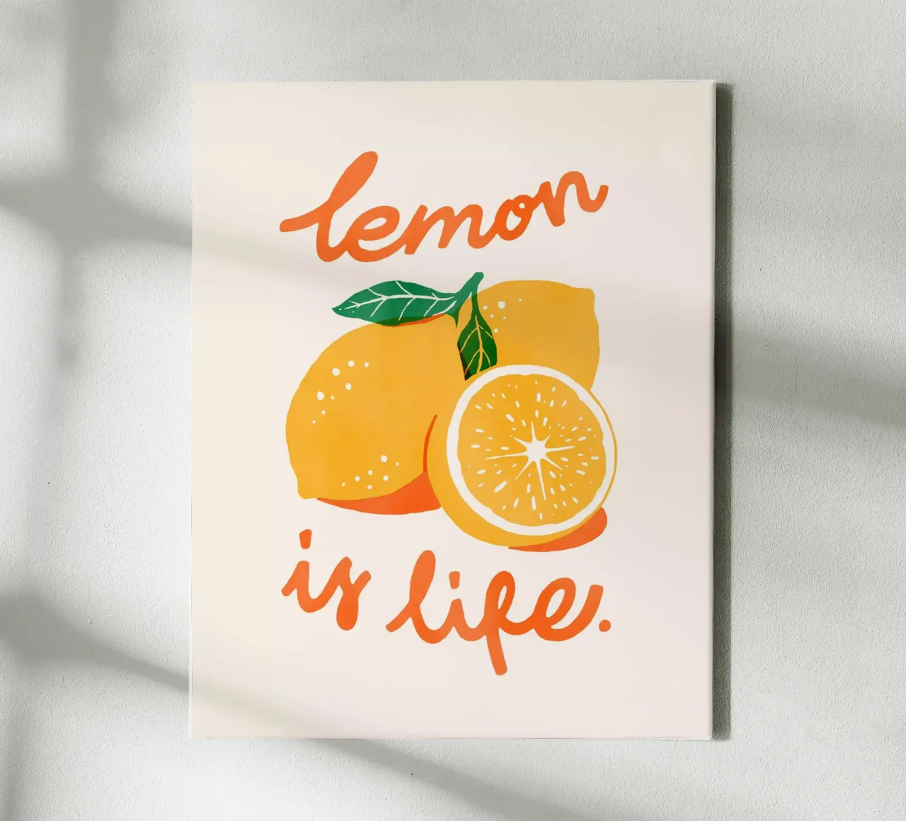Lemon is Life tela con Cornice a cassetta da illusthera