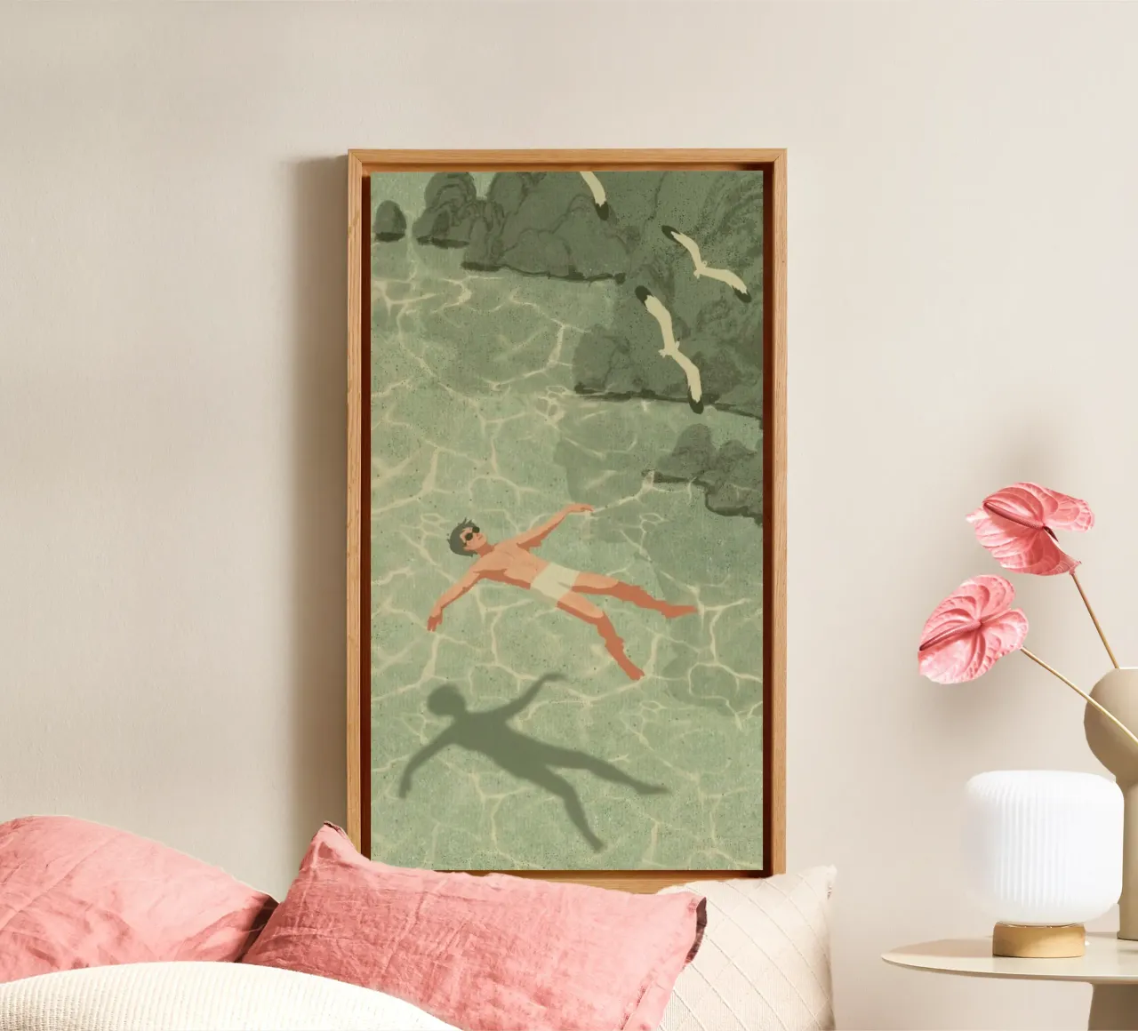 relax on surface tela con Cornice a cassetta da sunity