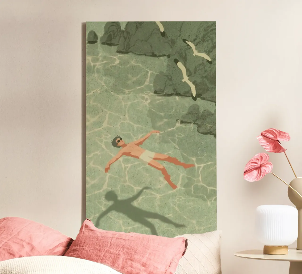 relax on surface tela con Cornice a cassetta da sunity