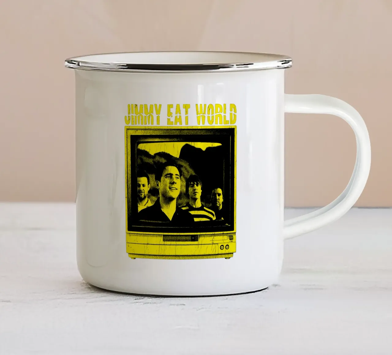 stile grunge Jimmy eat world tazza in smalto da igoshdesigns