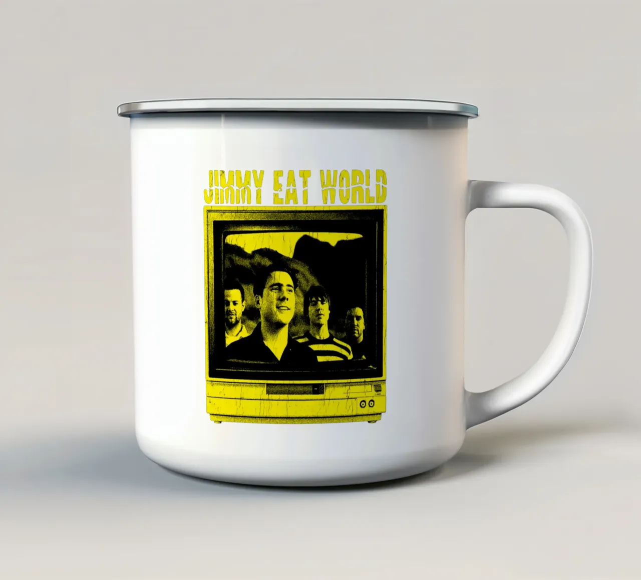 stile grunge Jimmy eat world tazza in smalto da igoshdesigns