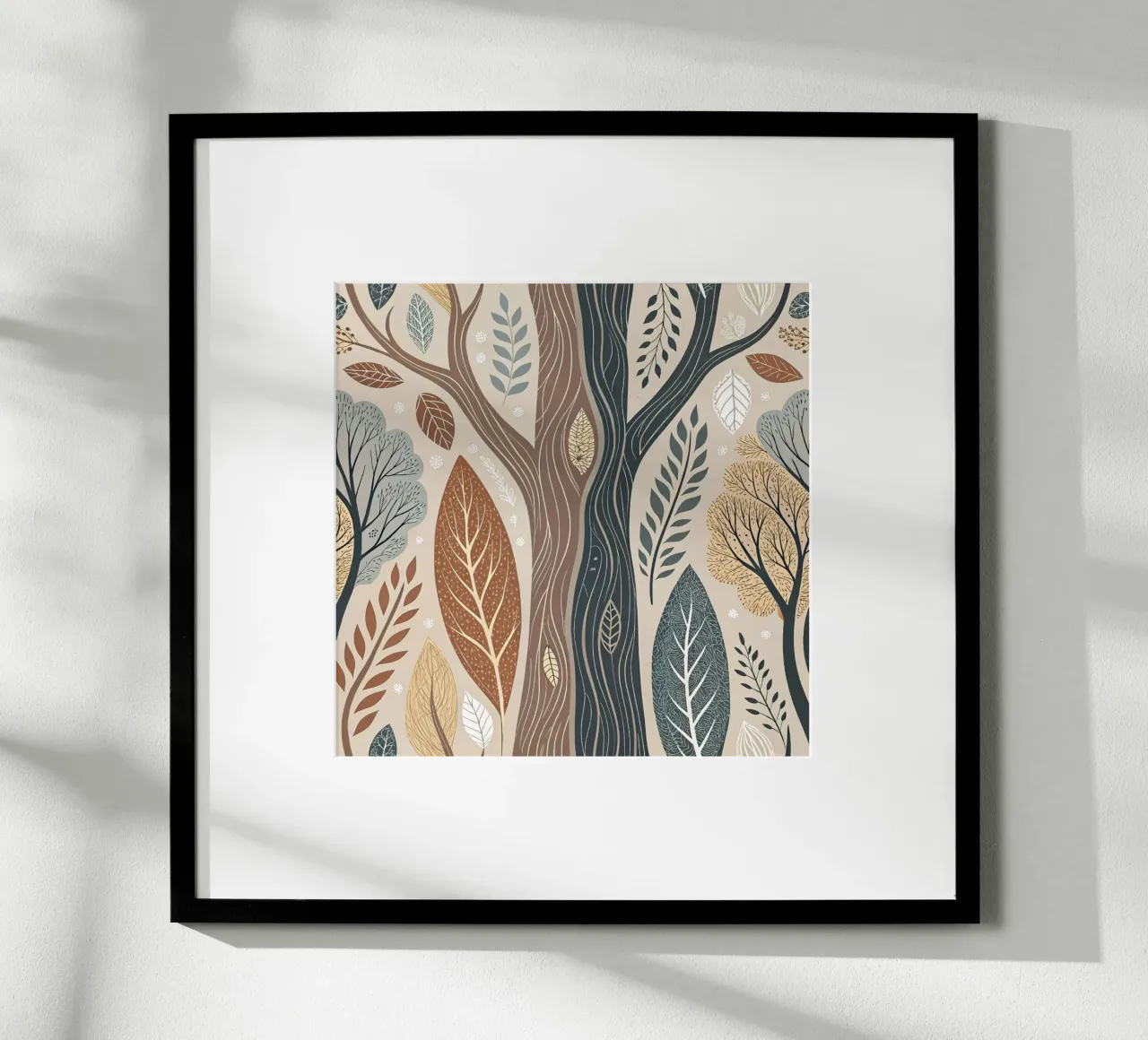 Fantaisie forestière automnale poster avec cadre en plastique de Artistic-shop