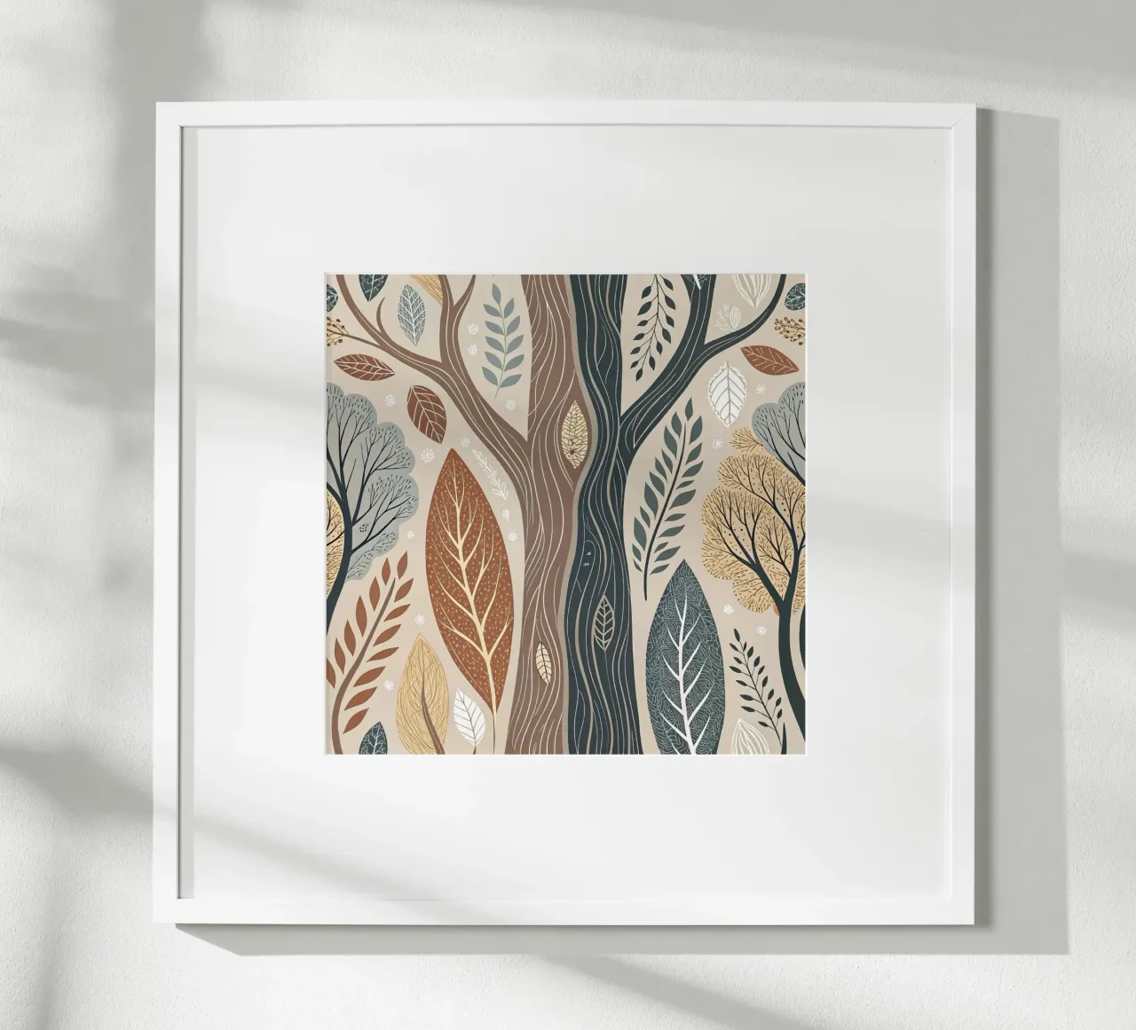 Fantaisie forestière automnale poster avec cadre en plastique de Artistic-shop