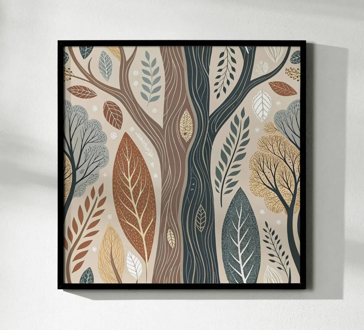 Fantaisie forestière automnale poster avec cadre en plastique de Artistic-shop