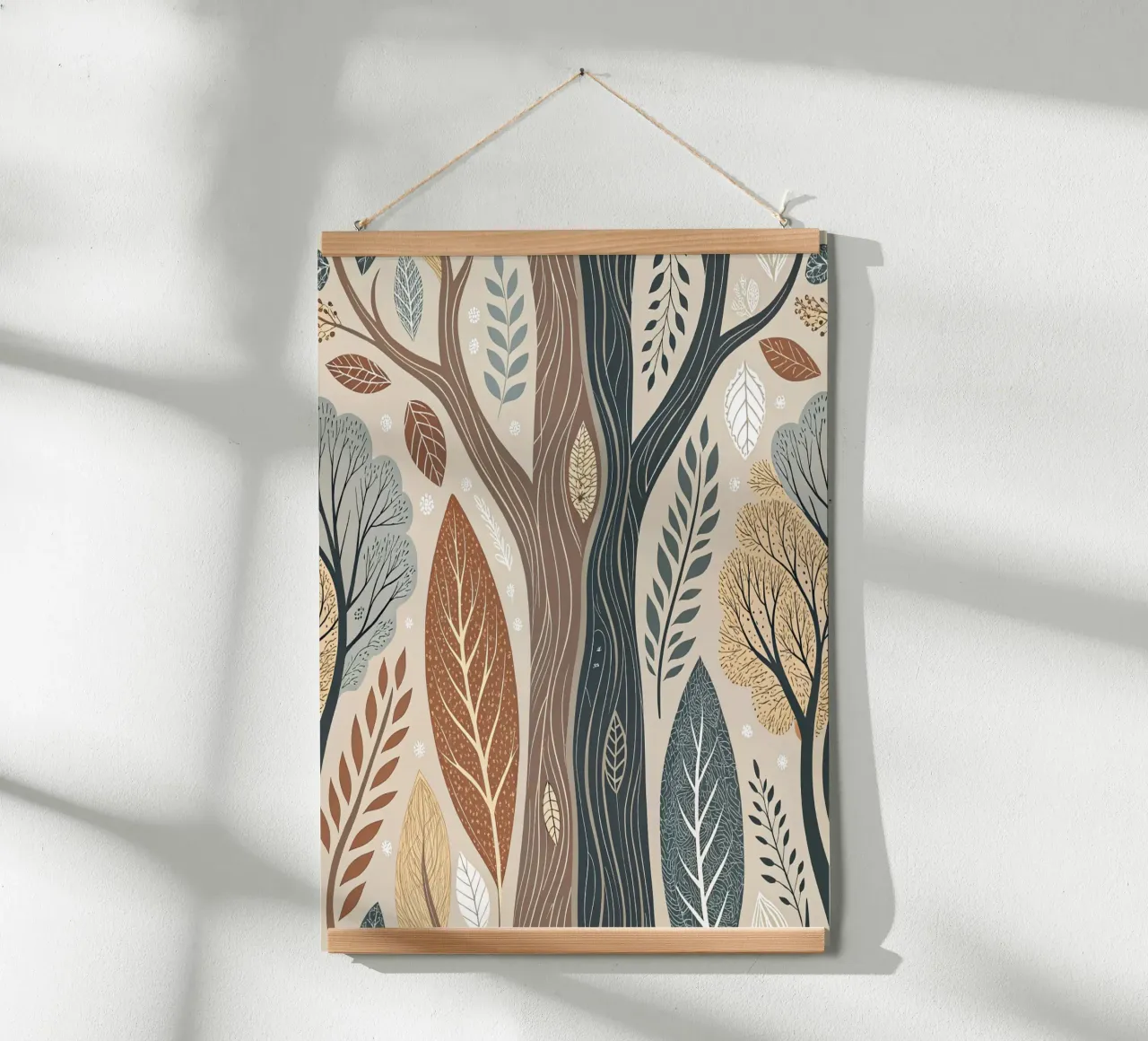 Fantaisie forestière automnale poster avec cadre en plastique de Artistic-shop