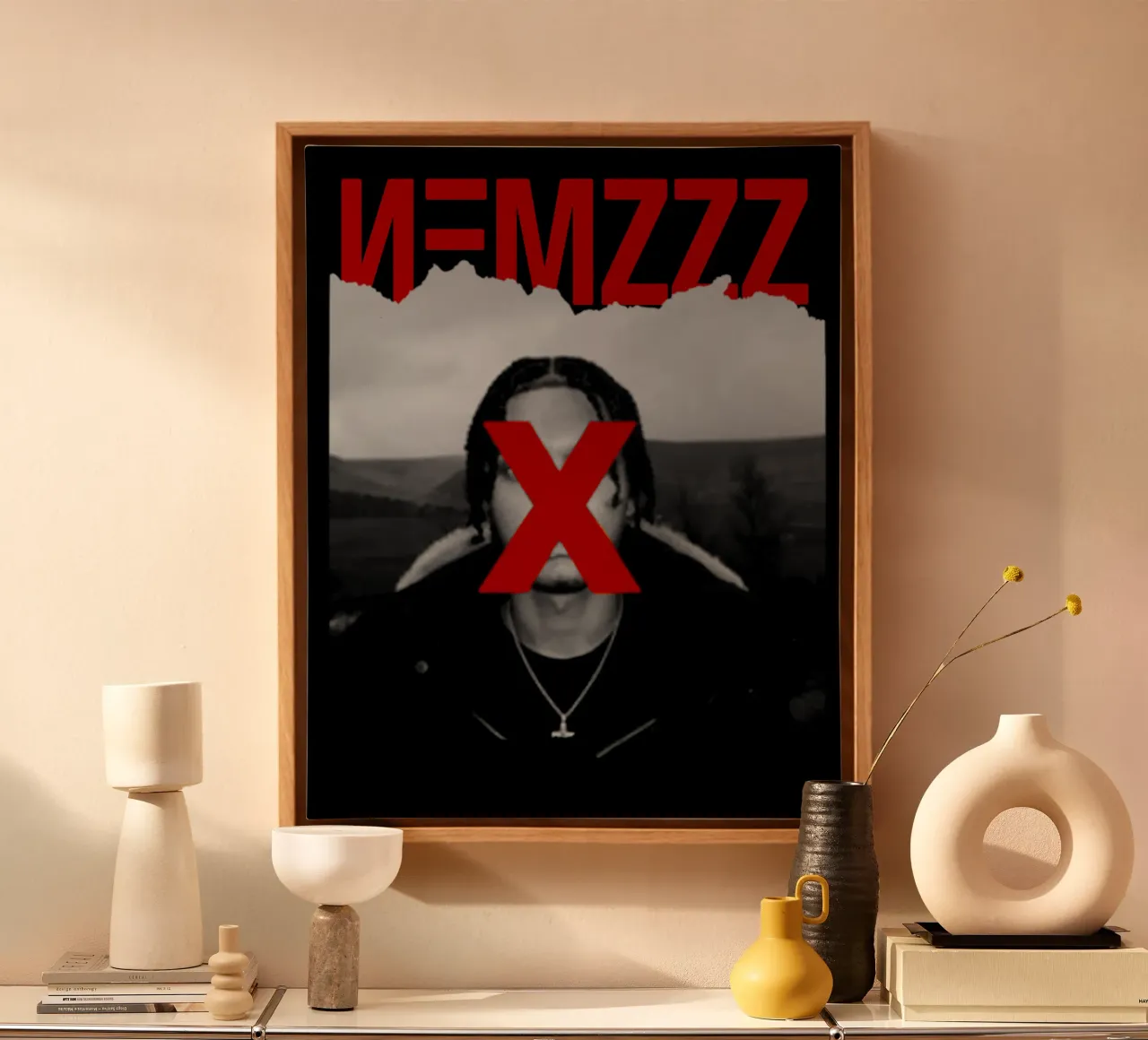 Maglietta Nemzzz- X Sign Essential tela con Cornice a cassetta da altoquerecords_ve