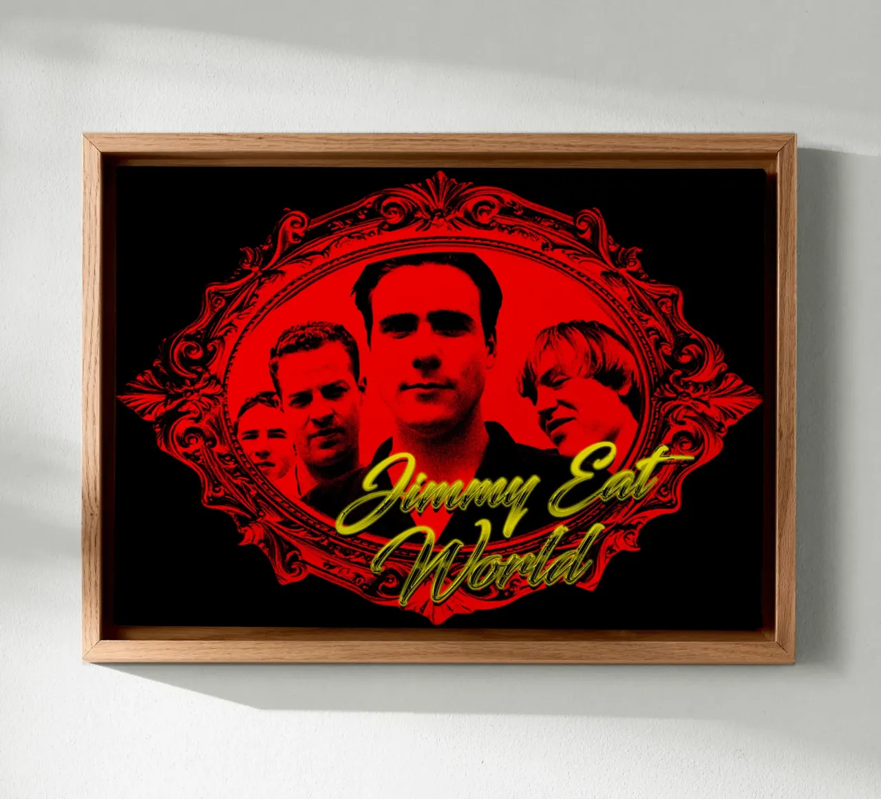 grunge style Jimmy eat world canvas with Floater frame by igoshdesigns