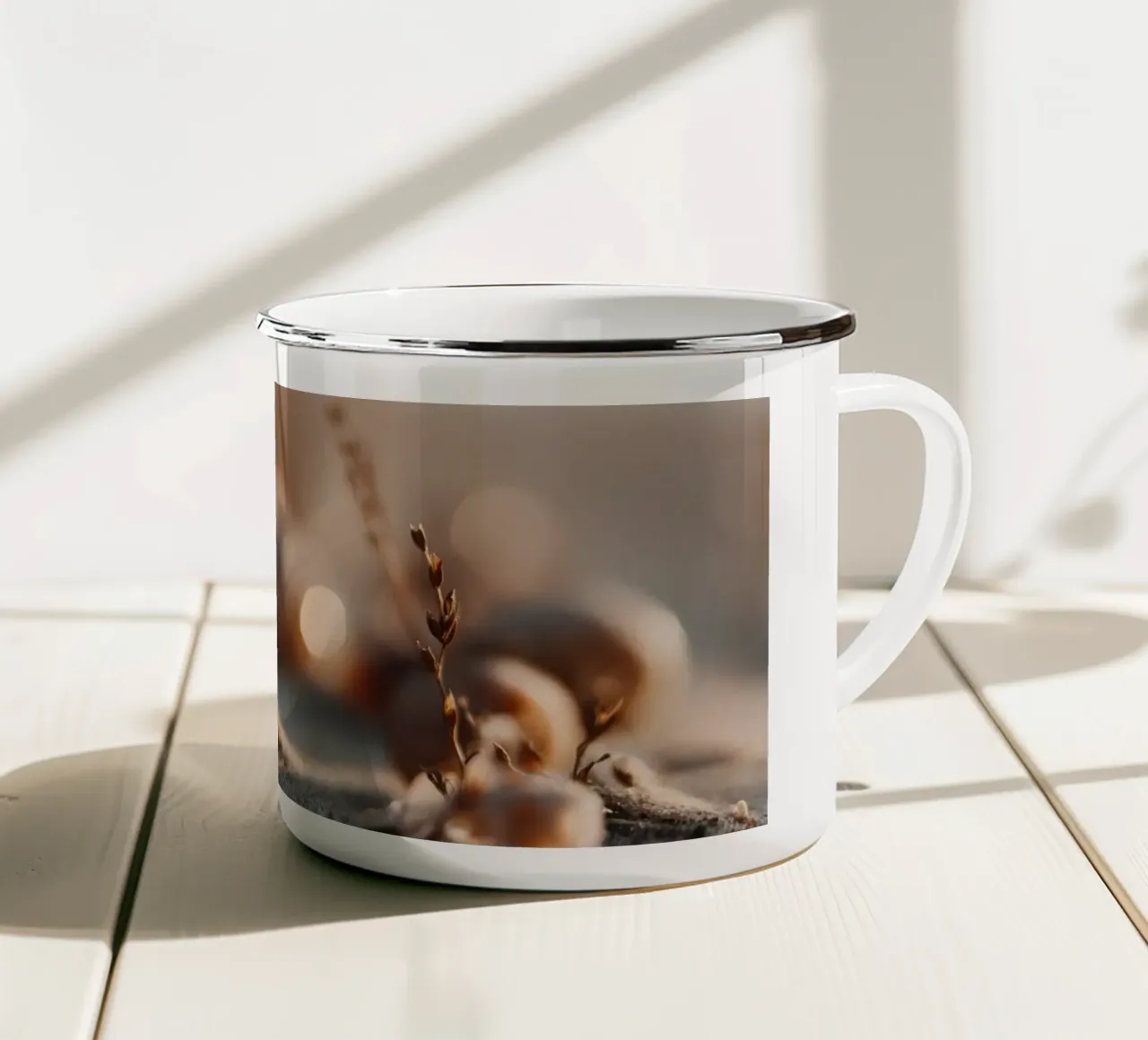 Bokeh Beach No 03 tazza in smalto da treechild