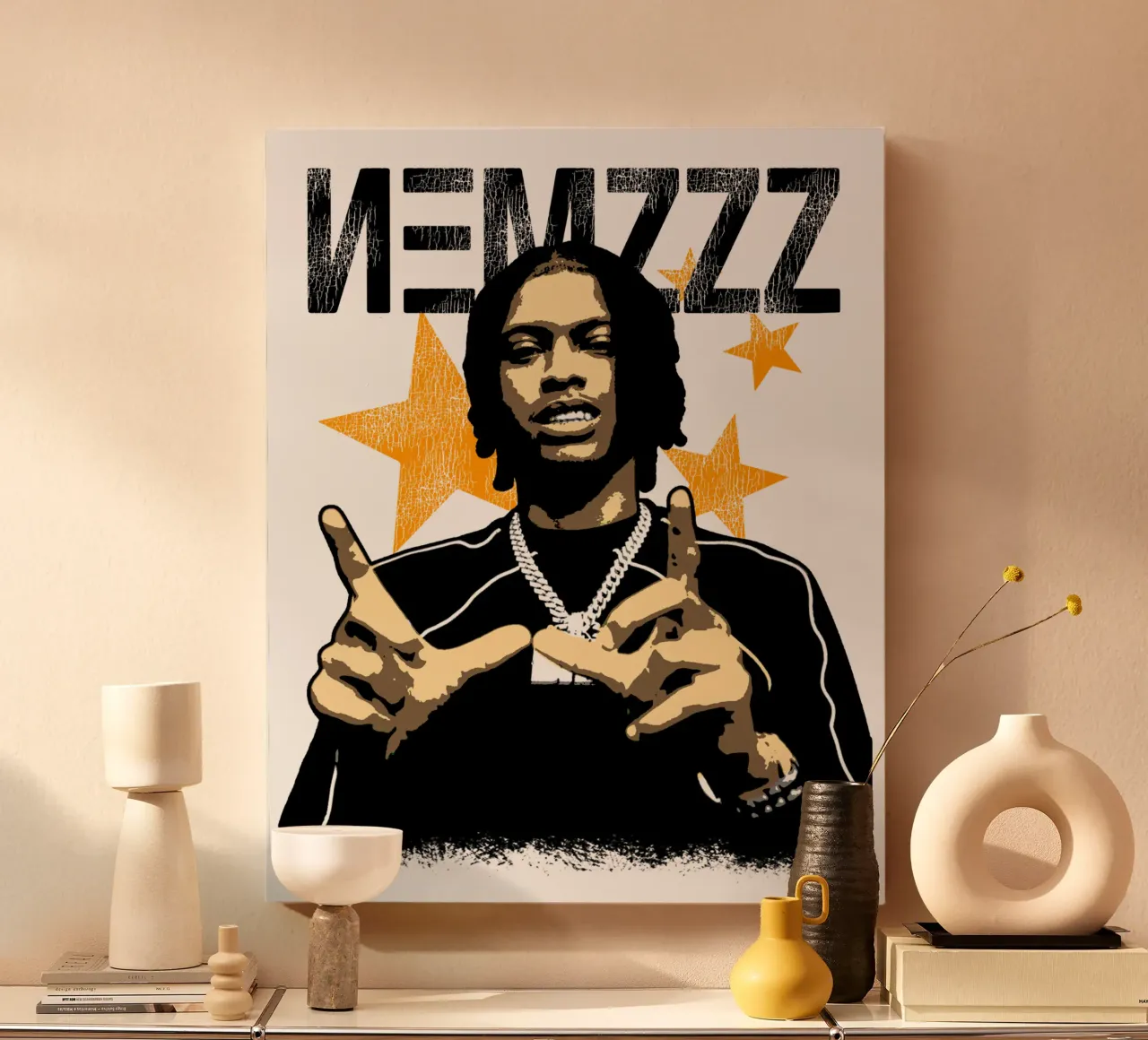 Maglietta Nemzzz stile classico tela con Cornice a cassetta da altoquerecords_ve