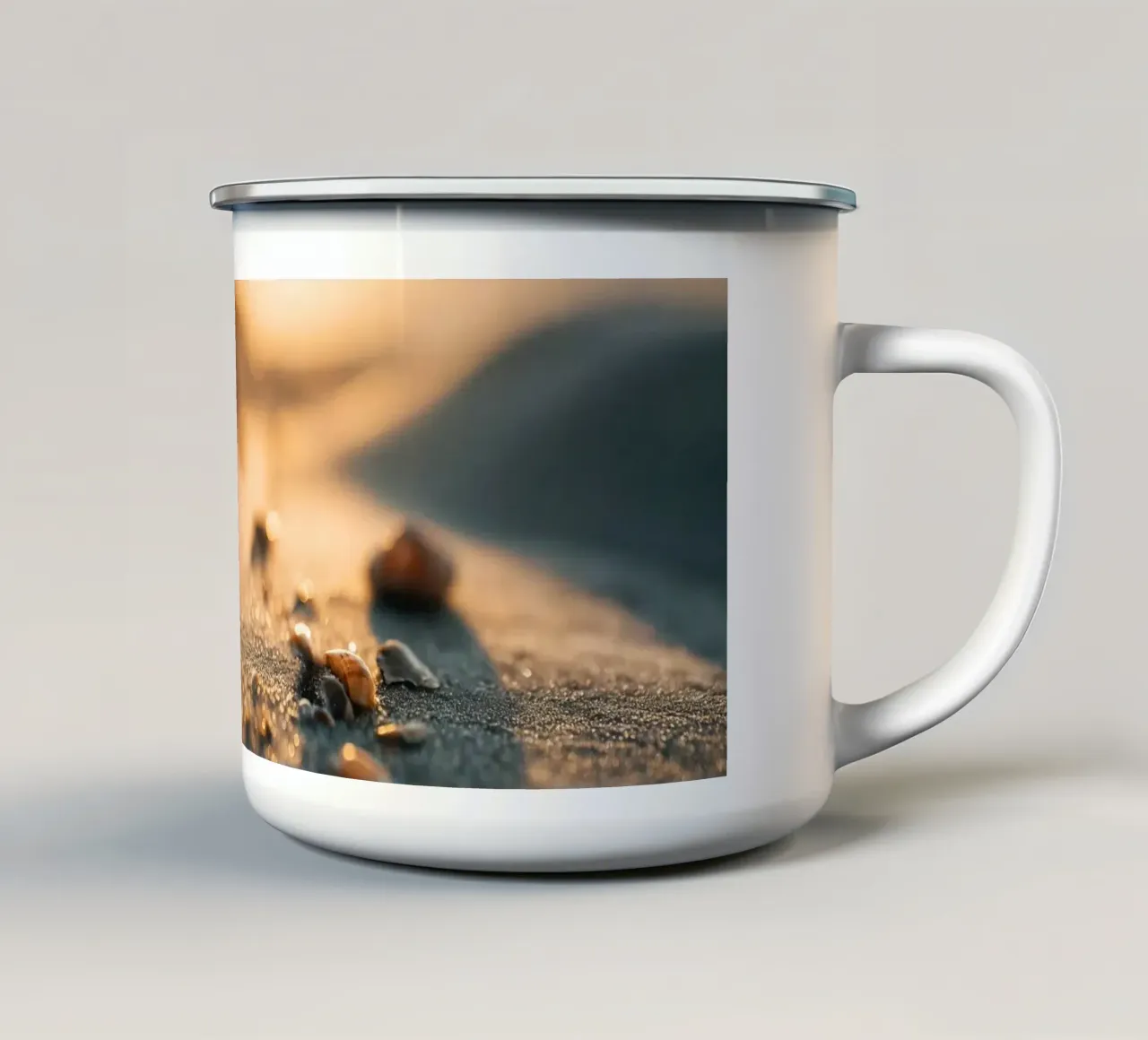 Bokeh Beach No 04 tazza in smalto da treechild