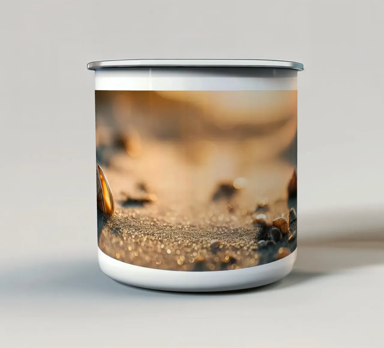 Bokeh Beach No 04 tazza in smalto da treechild