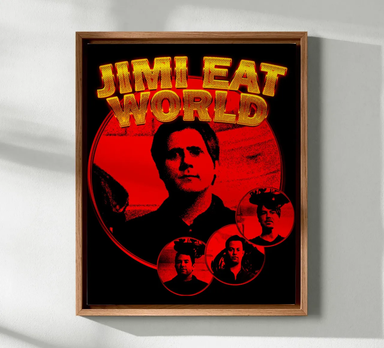 grunge stijl Rock Jimmy eat world canvas met Baklijst van igoshdesigns