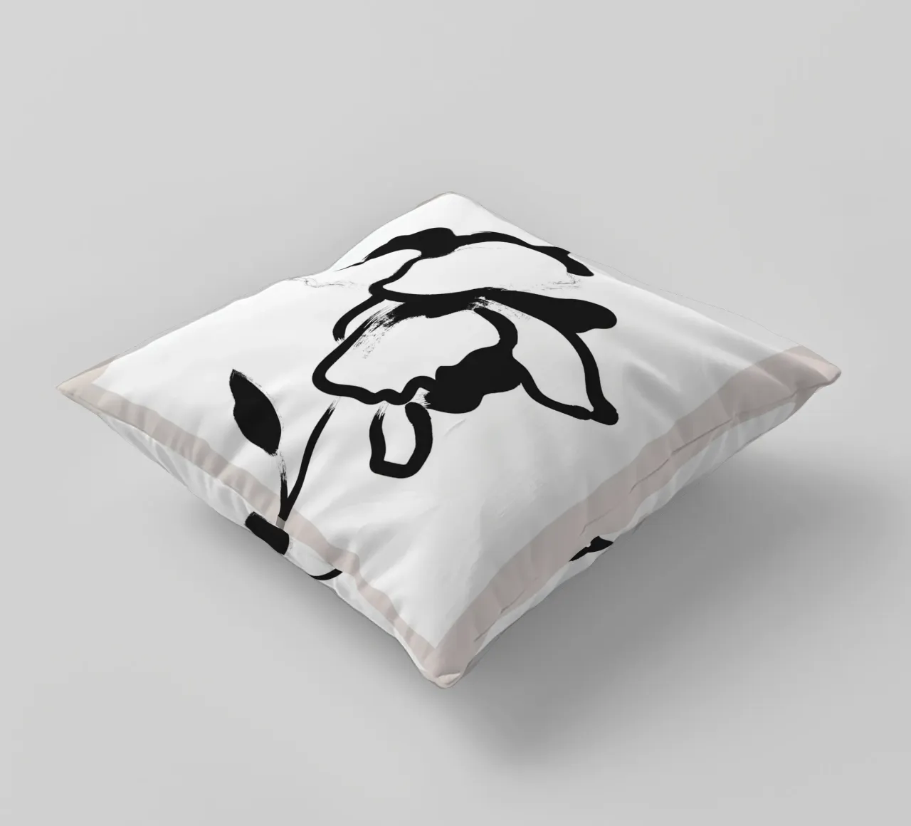 Boho Bohemian 1 Poppy cuscino da Boho Print Collection