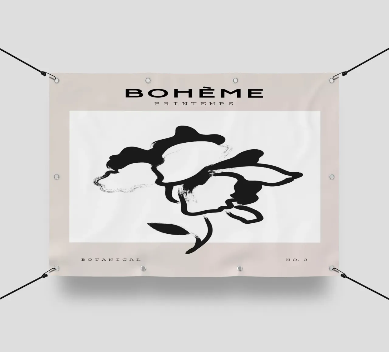 Boho Bohemian 1 Poppy telo in pvc da Boho Print Collection