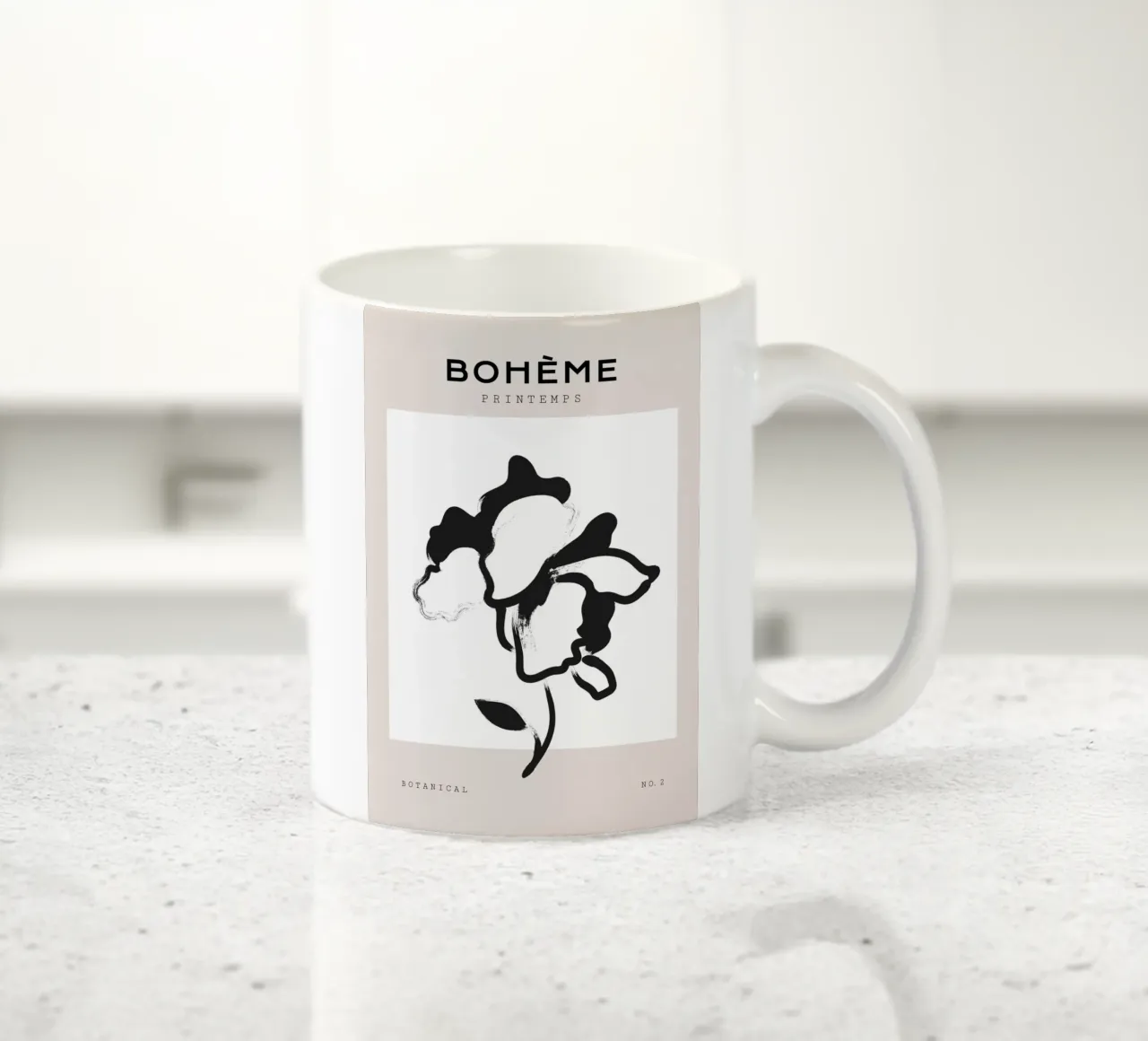 Boho Bohemian 1 Poppy tazza in ceramica da Boho Print Collection
